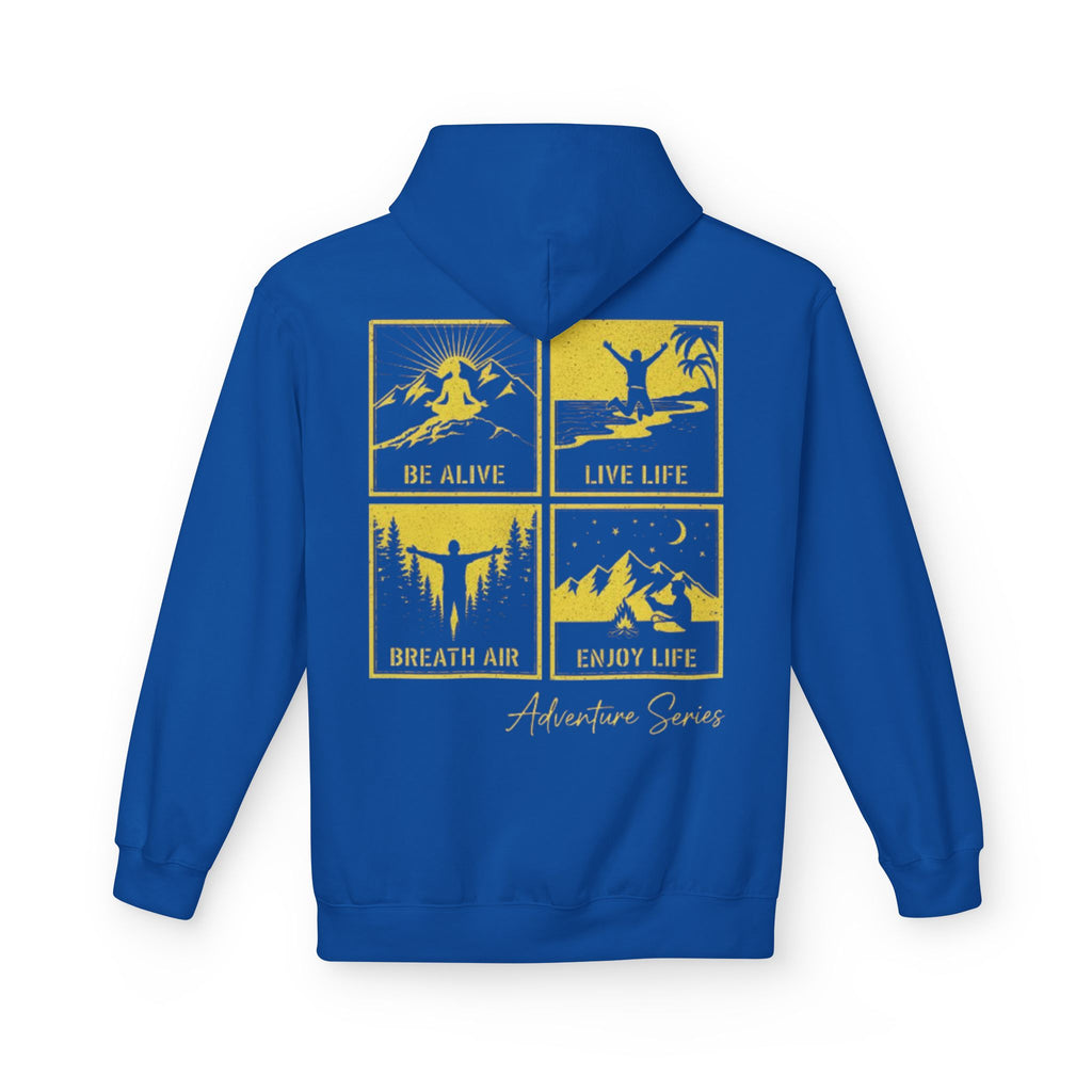 Exploring Adventure Hoodie — "Be Alive, Live Life" Outdoor Graphic Pullover