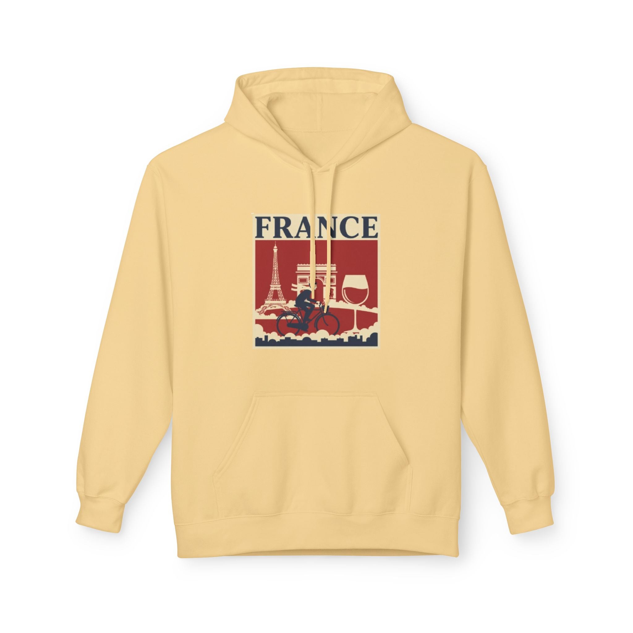 France Retro Travel Hoodie — Eiffel Tower Wine Vintage Paris Sweatshirt