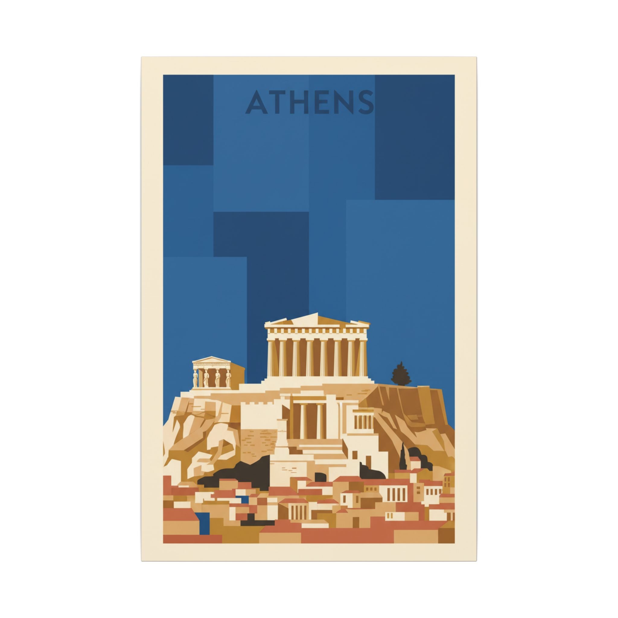 Acropolis Parthenon Matte Canvas Wall Art