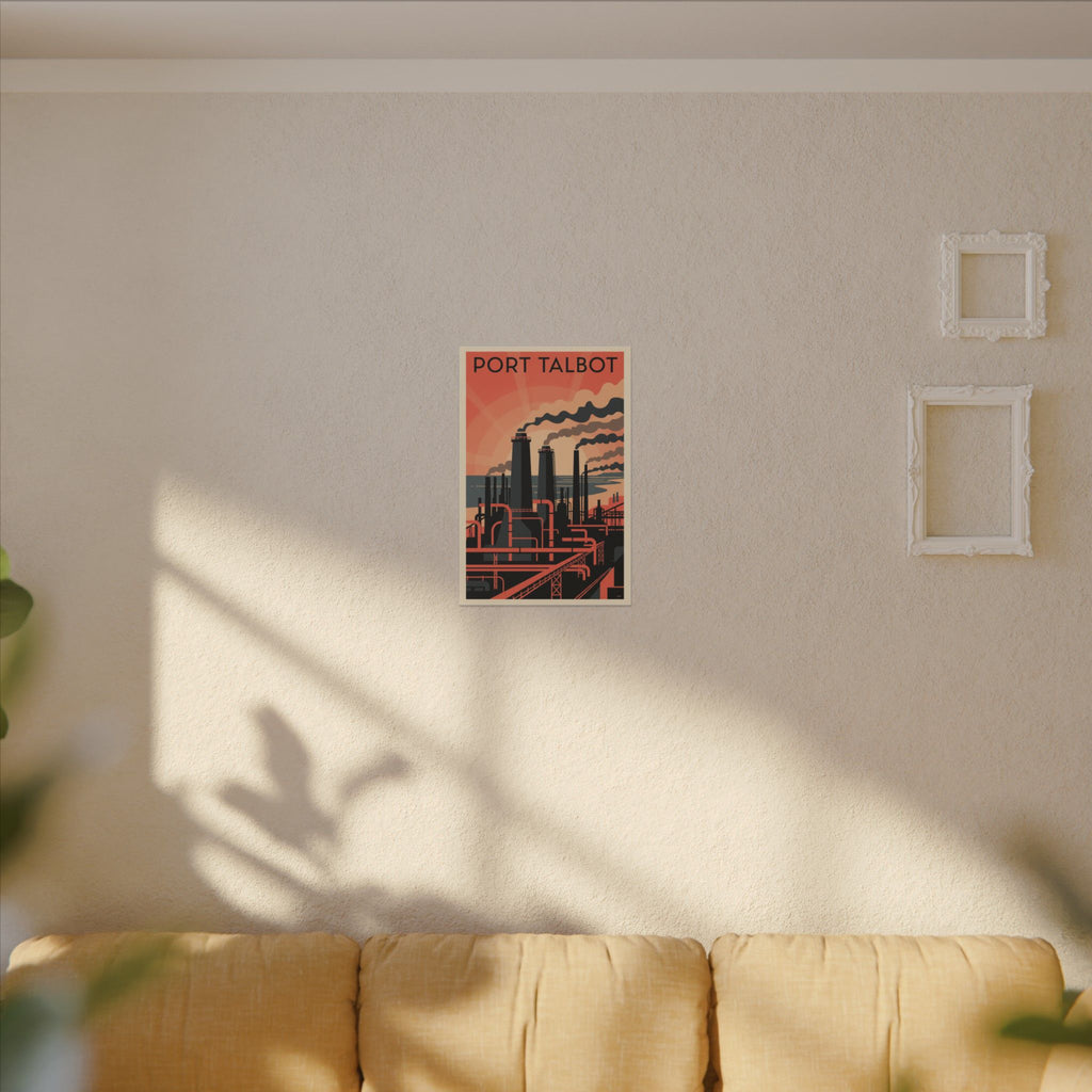 Port Talbot Industrial Poster Canvas