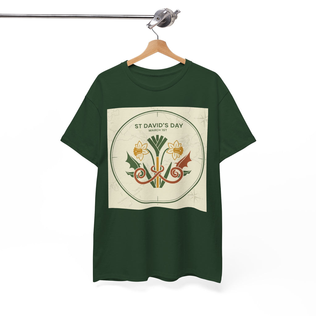 St. David's Day Floral Tee — Welsh Daffodil & Leek Celebration Shirt
