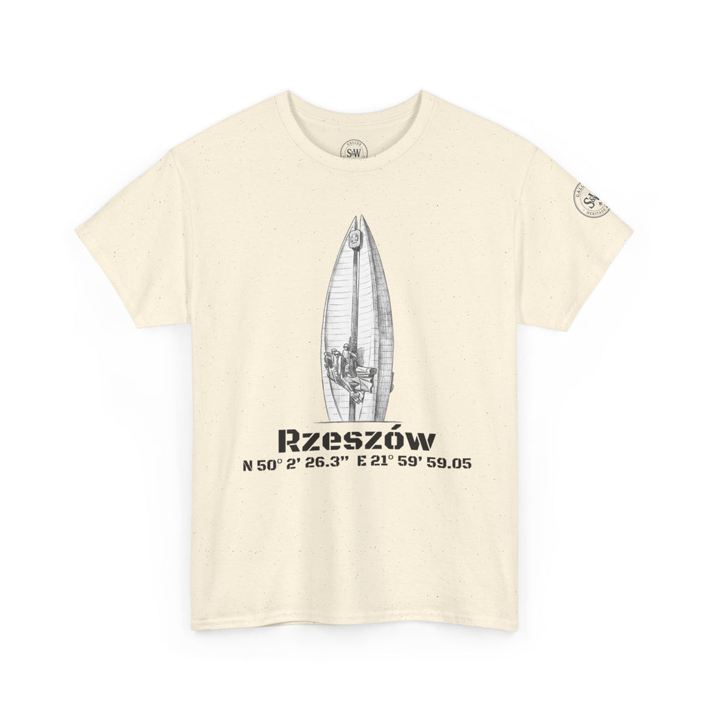 Rzeszów Coordinates T‑Shirt — City Landmark  Sketch Tee