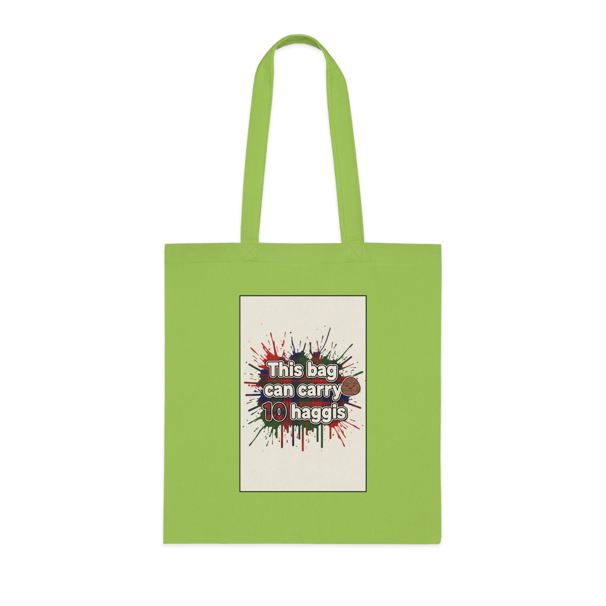 Cotton Tote — "This Bag Can Carry 10 Haggis" Funny Scottish Grocery Tote