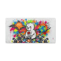 Graffiti Teddy Bear Matte Canvas Wall Art — Colourful Urban Pop Street Art Print