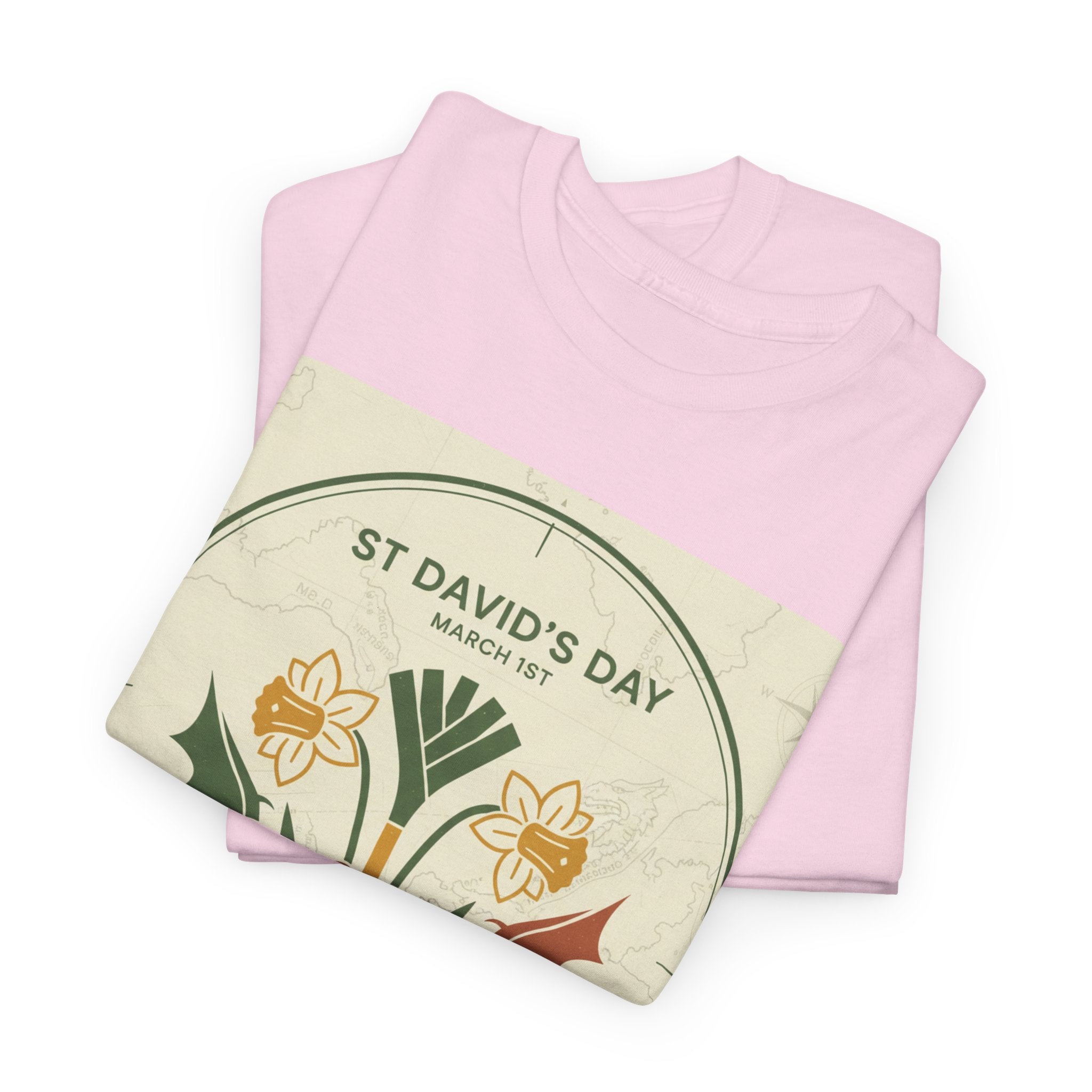 St. David's Day Floral Tee — Welsh Daffodil & Leek Celebration Shirt