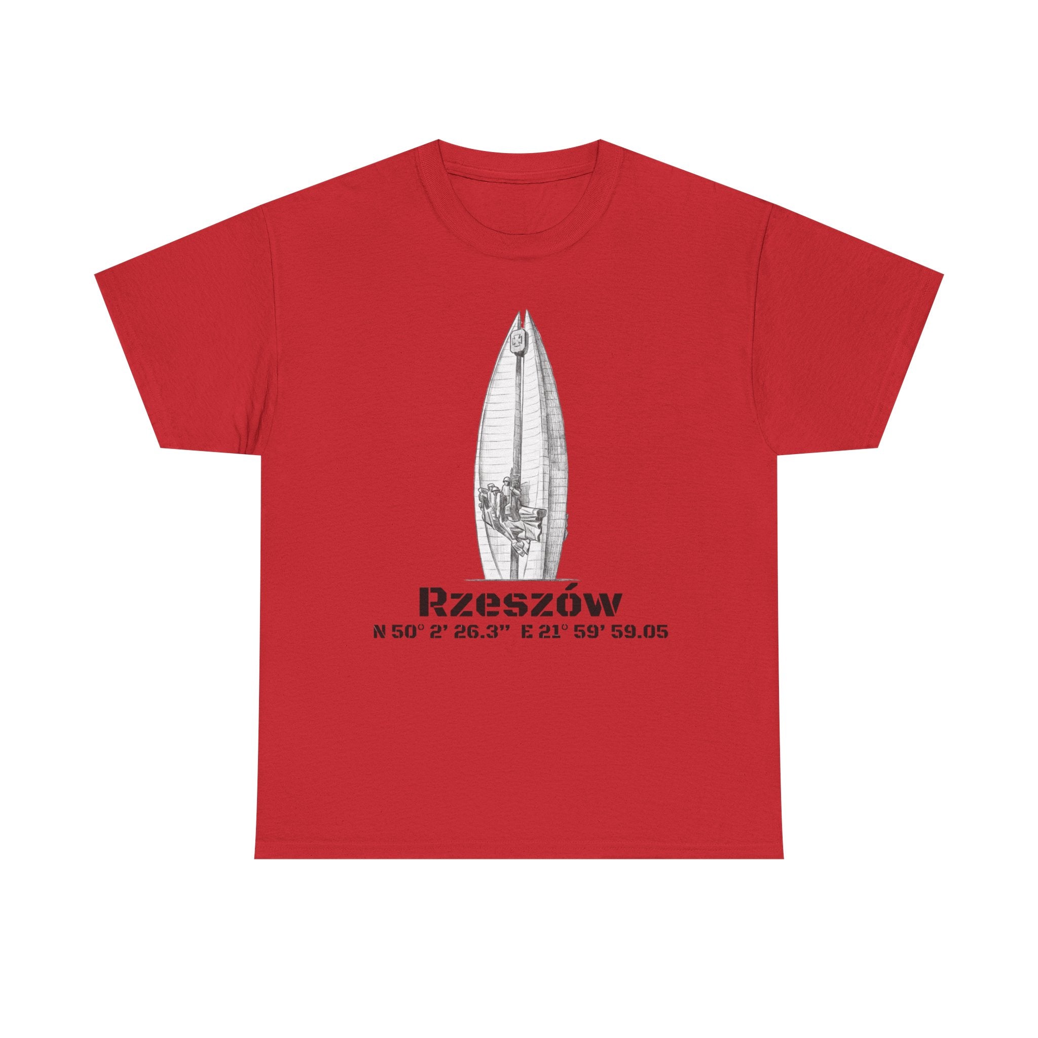 Rzeszów Coordinates T‑Shirt — City Landmark  Sketch Tee
