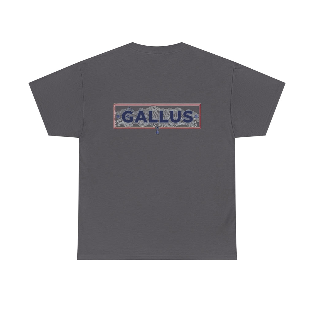 Gallus Logo T-Shirt — Minimal Retro Chest & Back Graphic Tee