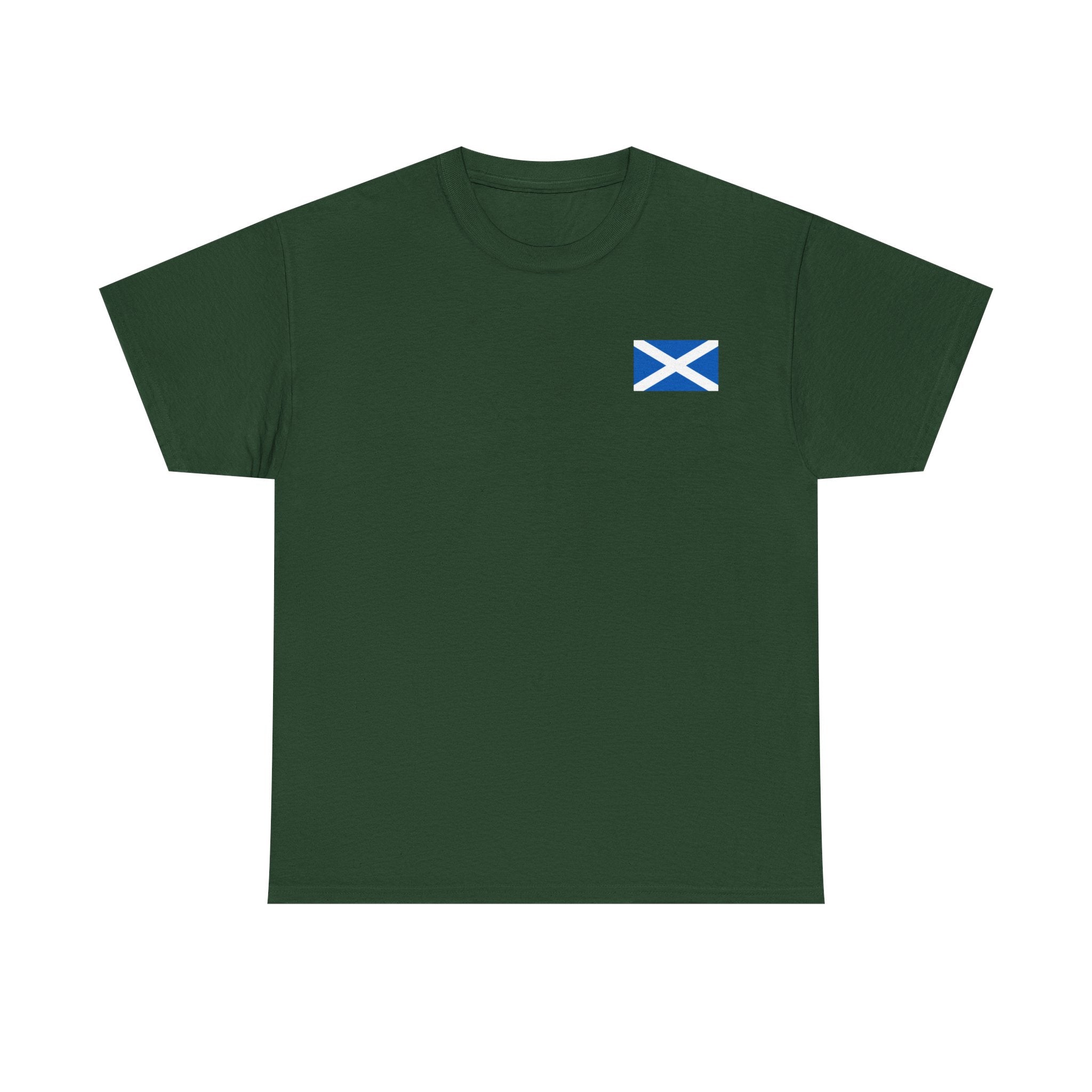 Scottish and Proud T-Shirt — Stag Crest with Saltire Flag