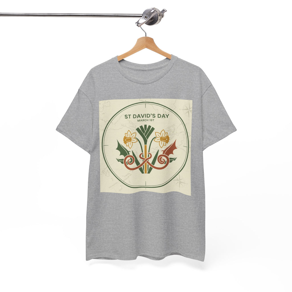 St. David's Day Floral Tee — Welsh Daffodil & Leek Celebration Shirt