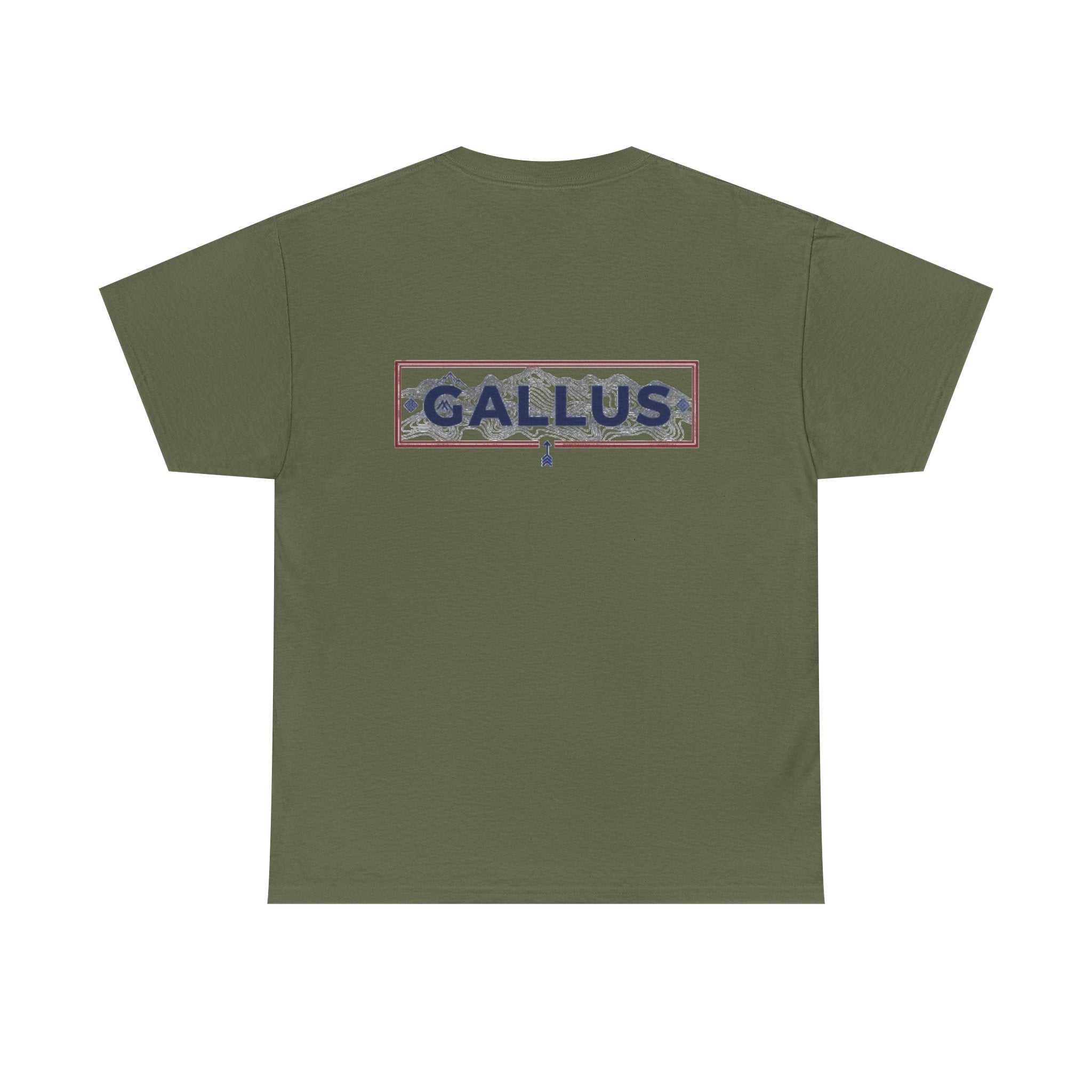 Gallus Logo T-Shirt — Minimal Retro Chest & Back Graphic Tee