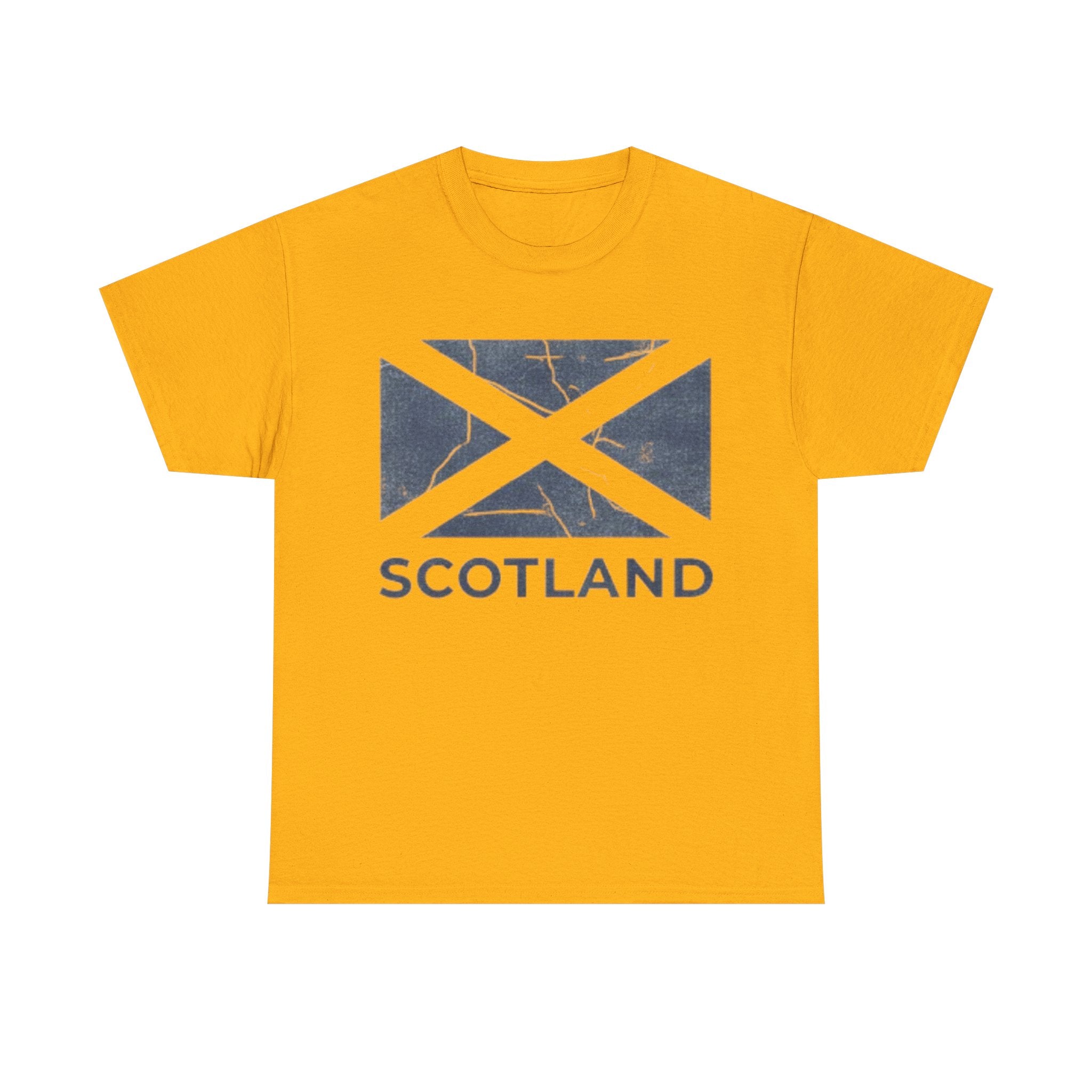 Scotland Flag T‑Shirt — Distressed Saltire Tee