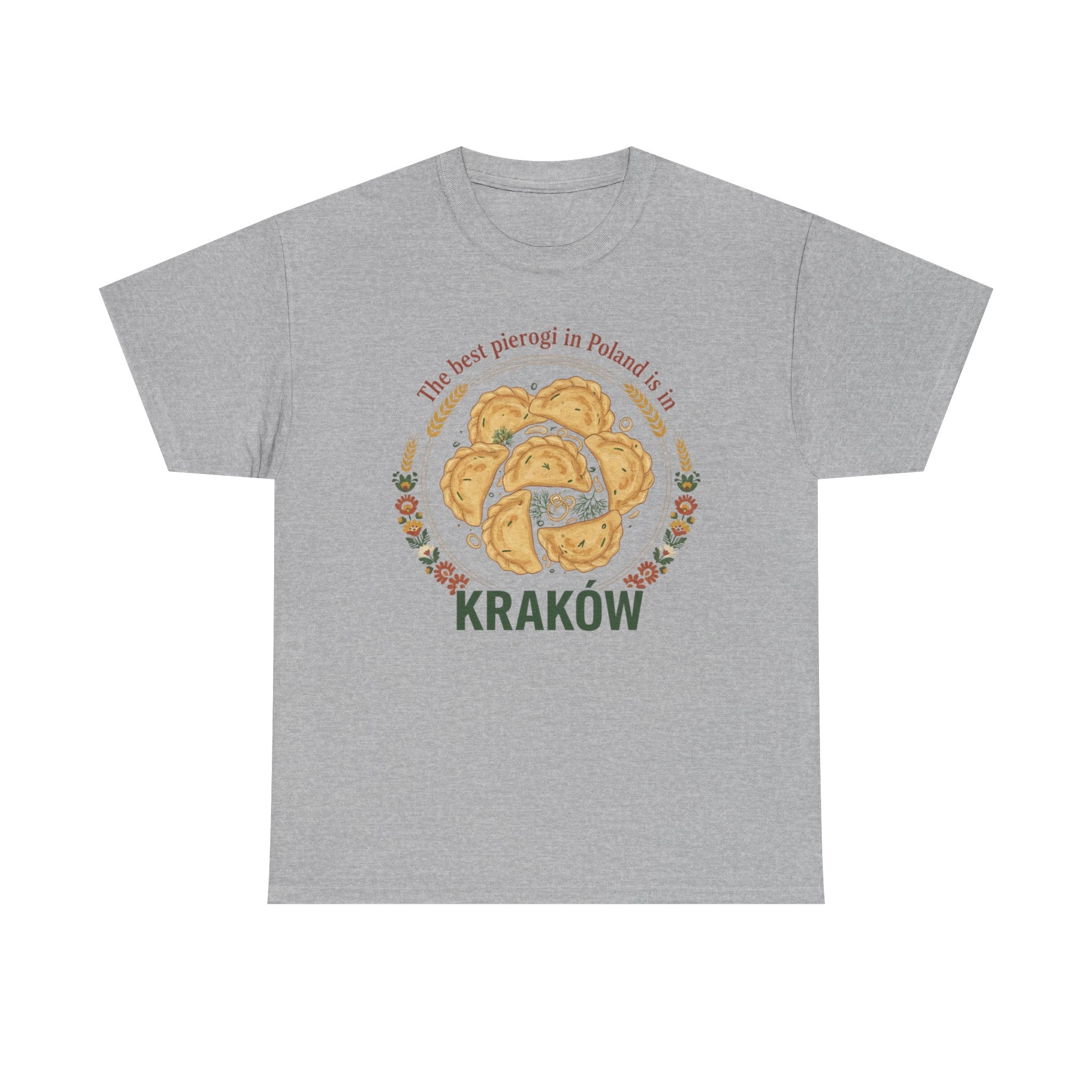 Kraków Pierogi Graphic Tee — "The best pierogi in Poland is in KRAKÓW" T-Shirt