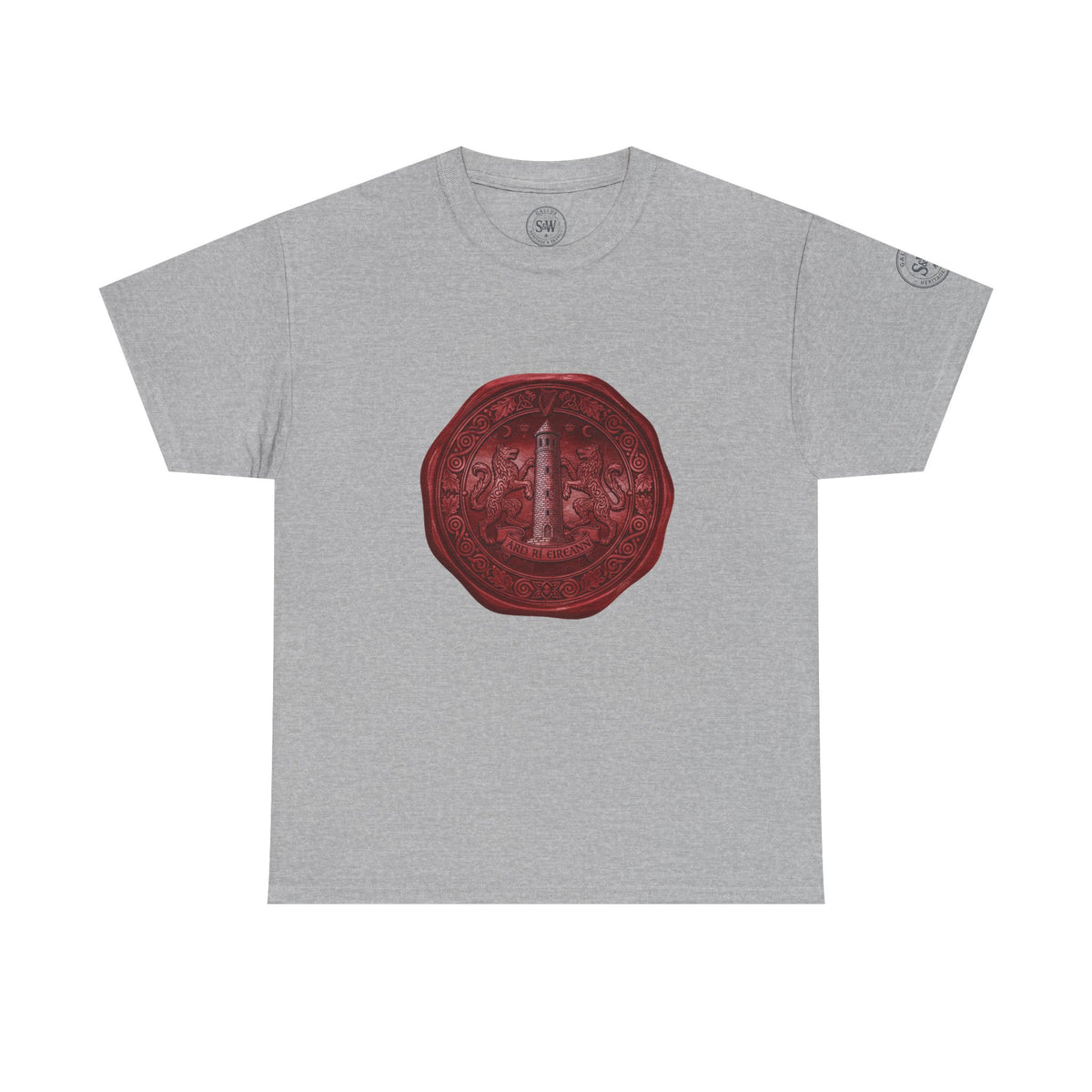 Vintage Wax Seal T-Shirt — Red Embossed Emblem Graphic Tee — product image 4