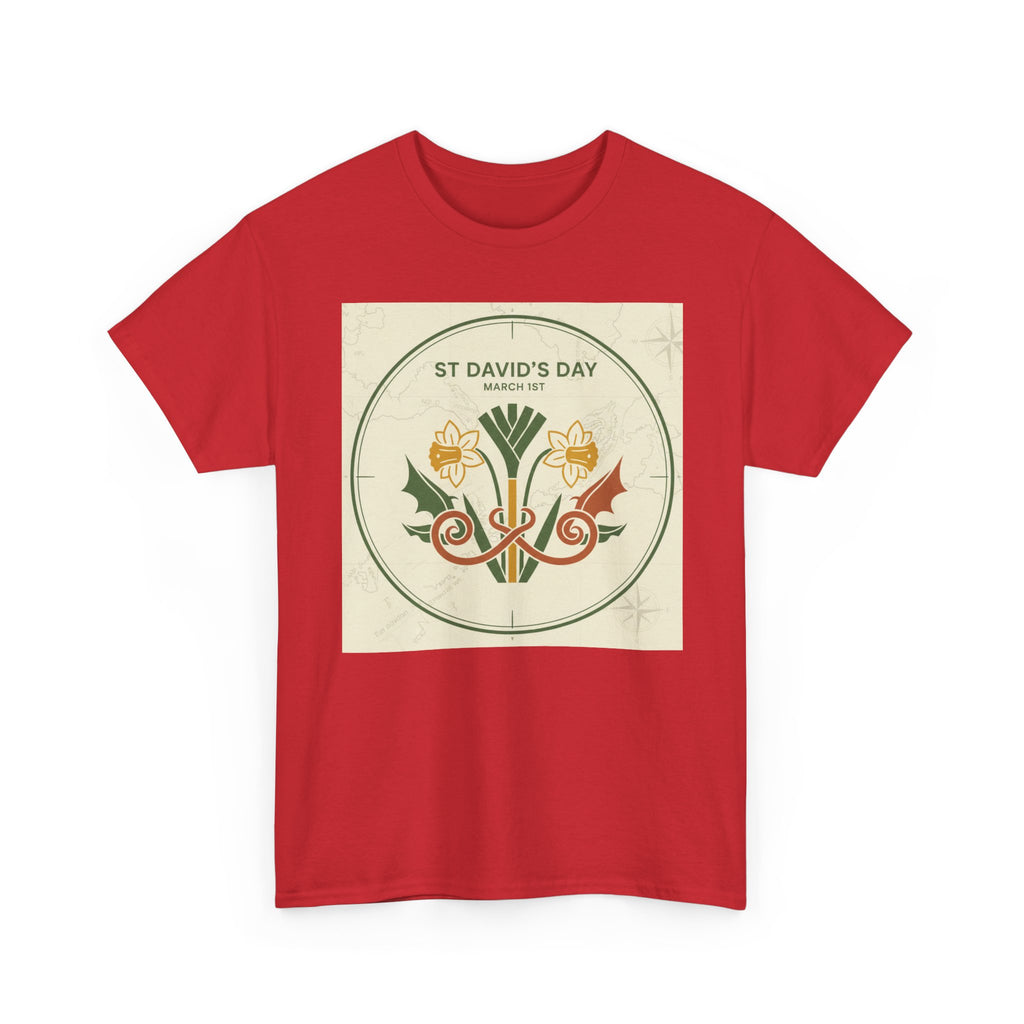 St. David's Day Floral Tee — Welsh Daffodil & Leek Celebration Shirt