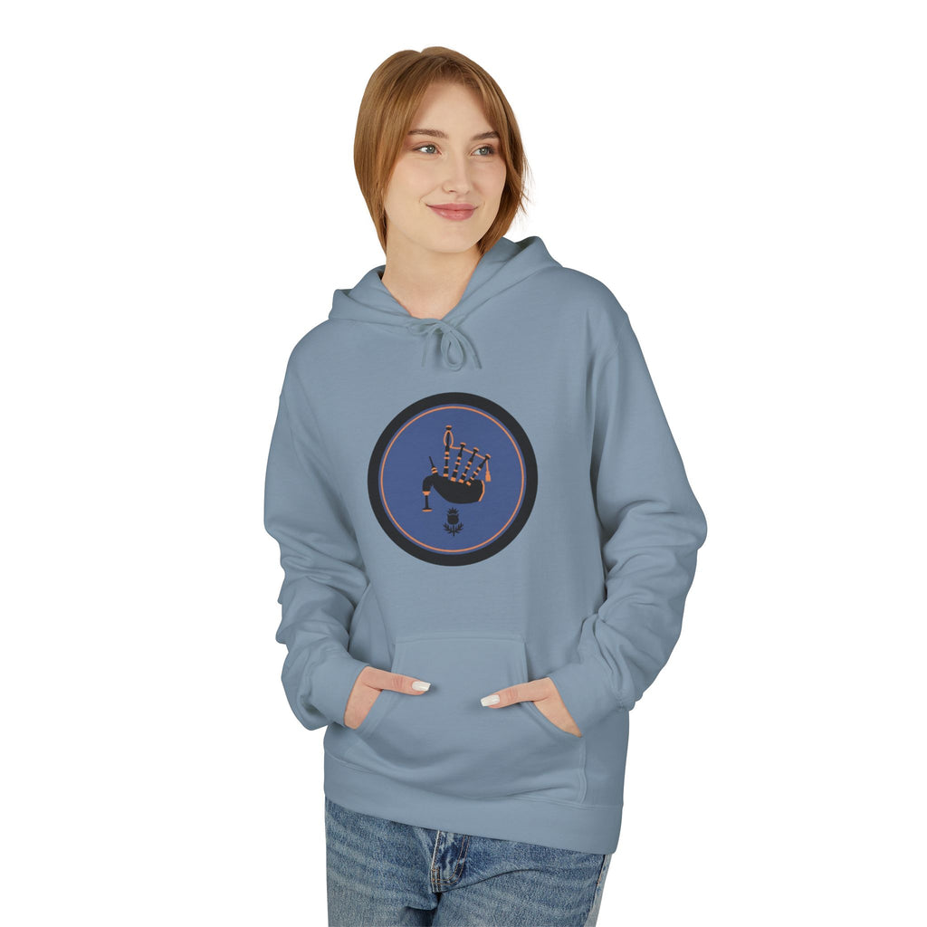 Space Astronaut Helmet Hoodie — Retro Blue Circle Graphic Hoodie