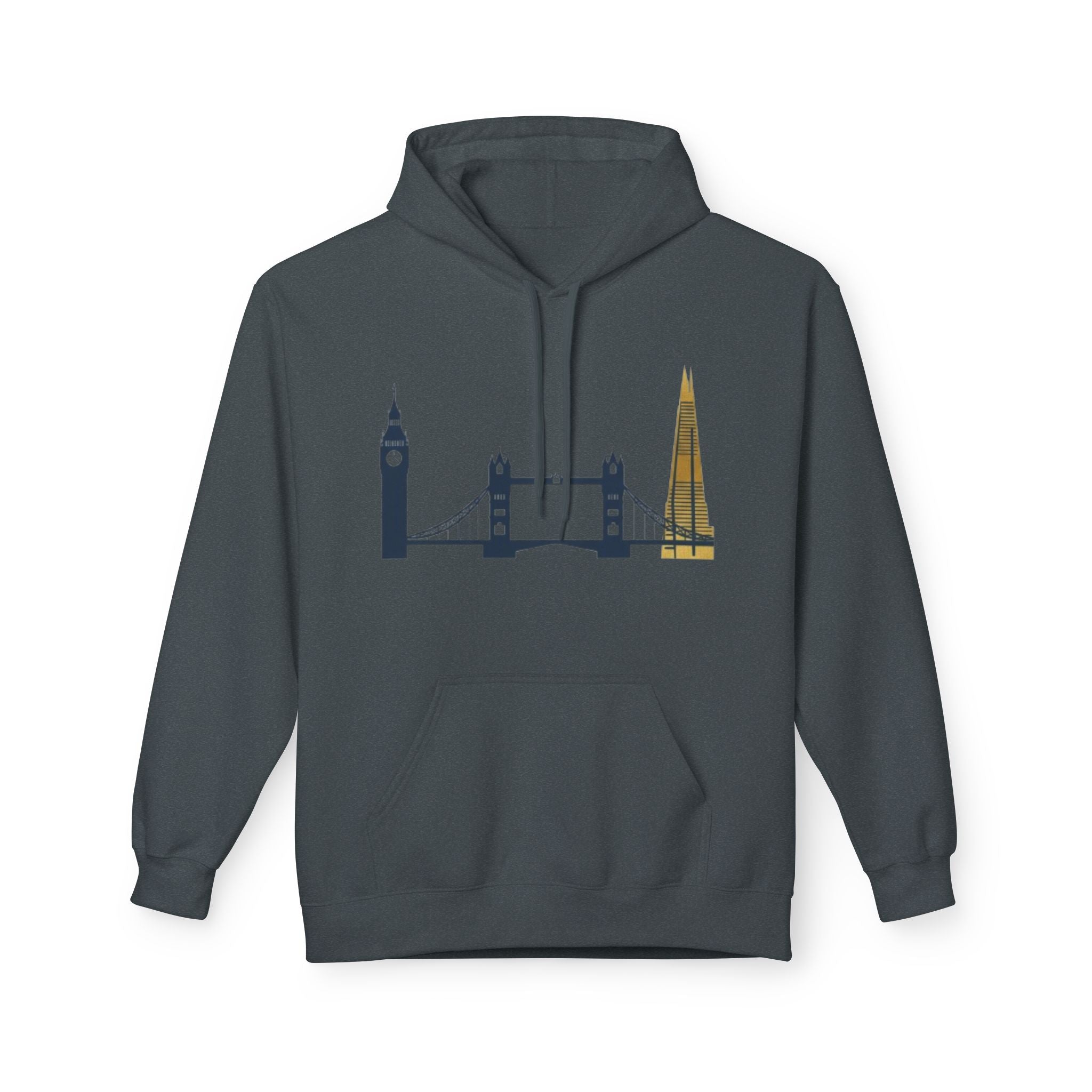 London Skyline Hoodie — Minimal Big Ben, Tower Bridge & The Shard Travel Sweatshirt