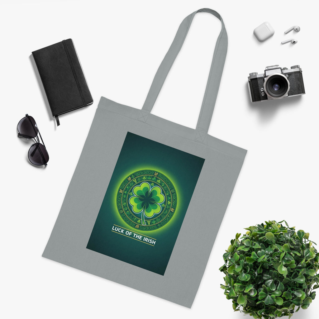 Luck of the Irish Cotton Tote — Shamrock St. Patrick’s Day Market Bag