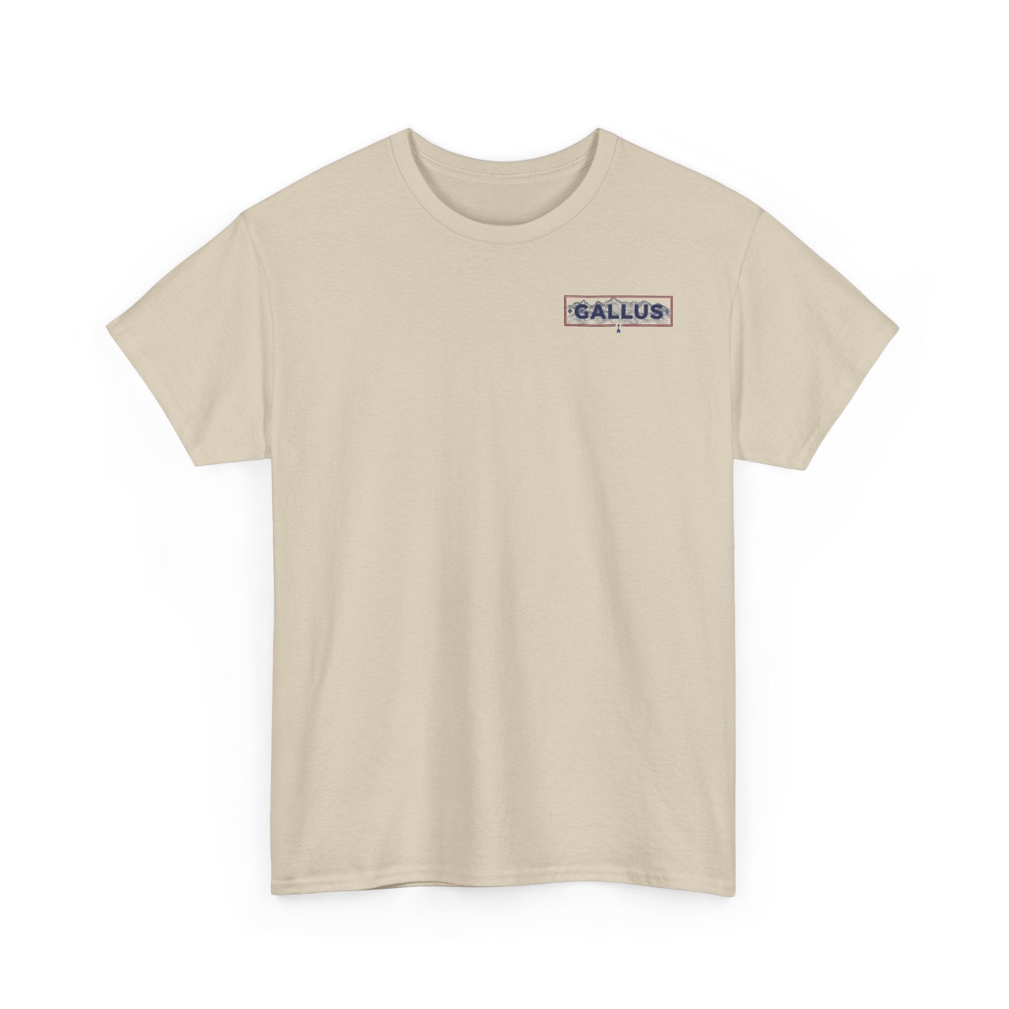 Gallus Logo T-Shirt — Minimal Retro Chest & Back Graphic Tee