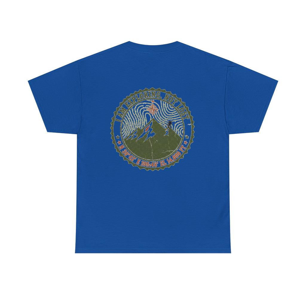 Adventure Mountain Tee – "I Am Exploring, Not Lost" Graphic T-Shirt