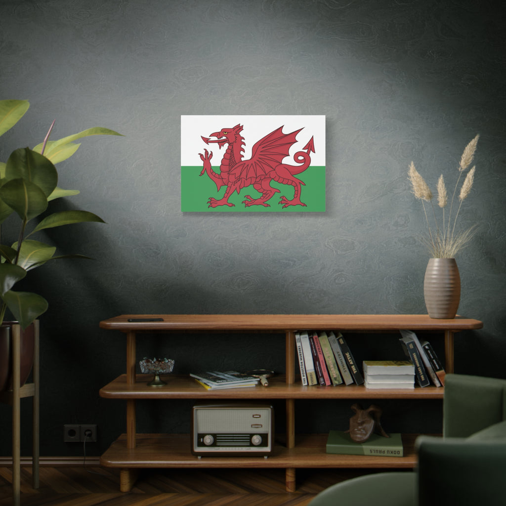 Welsh Flag Canvas Print — Red Dragon Matte Stretched Wall Art