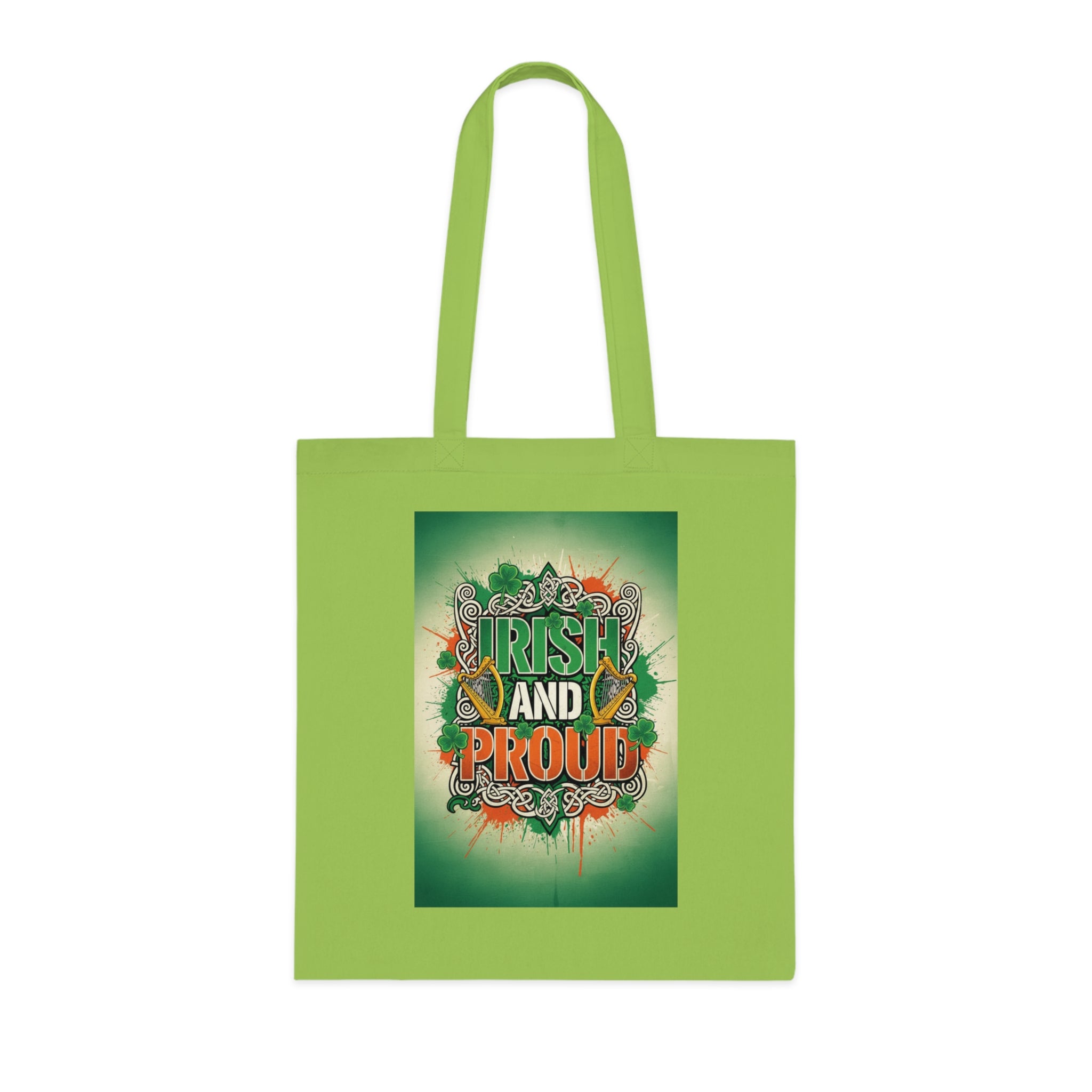Irish and Proud Cotton Tote — St. Patrick’s Day Reusable Grocery & Festival Bag