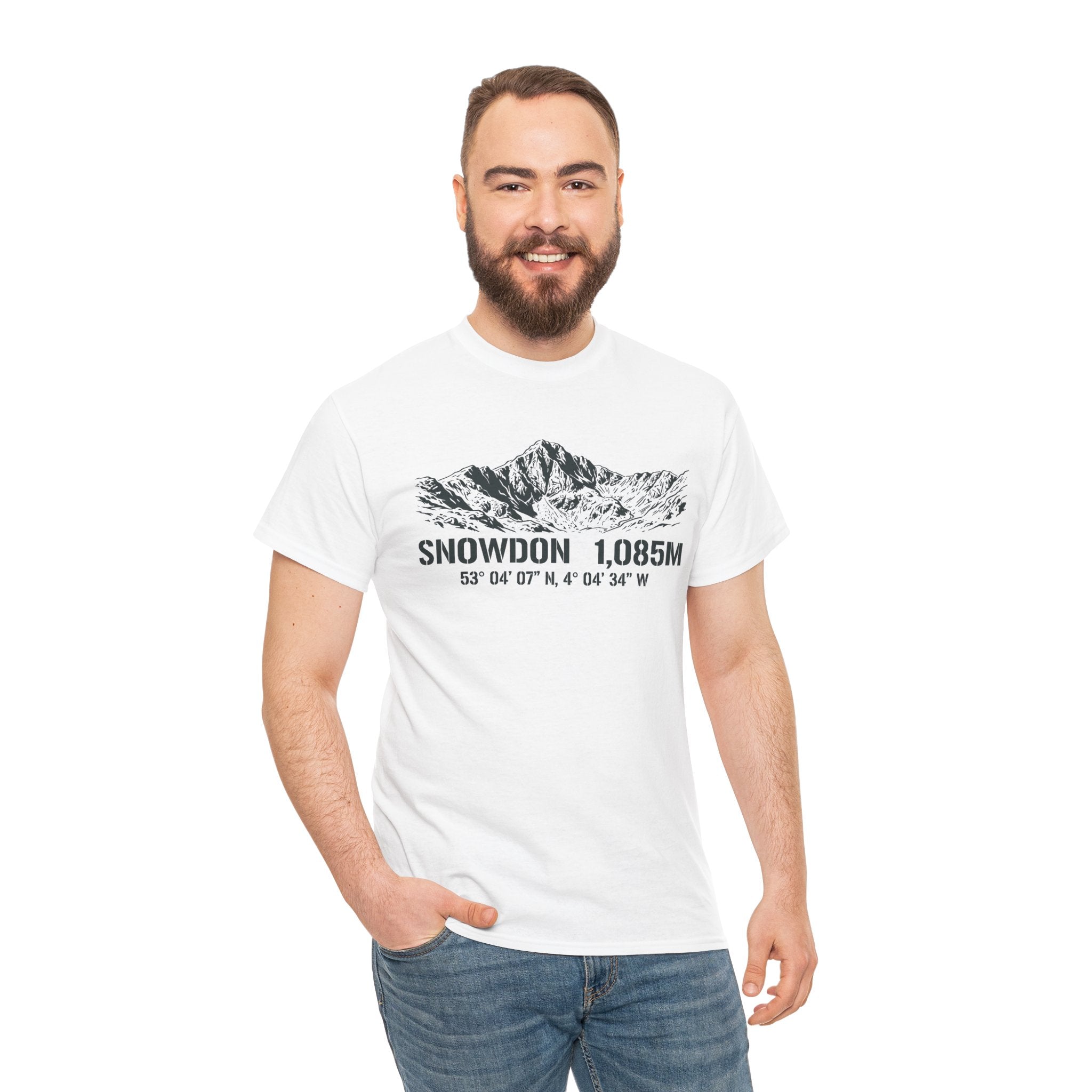 Snowdon 1,085M Mountain Tee with Coordinates