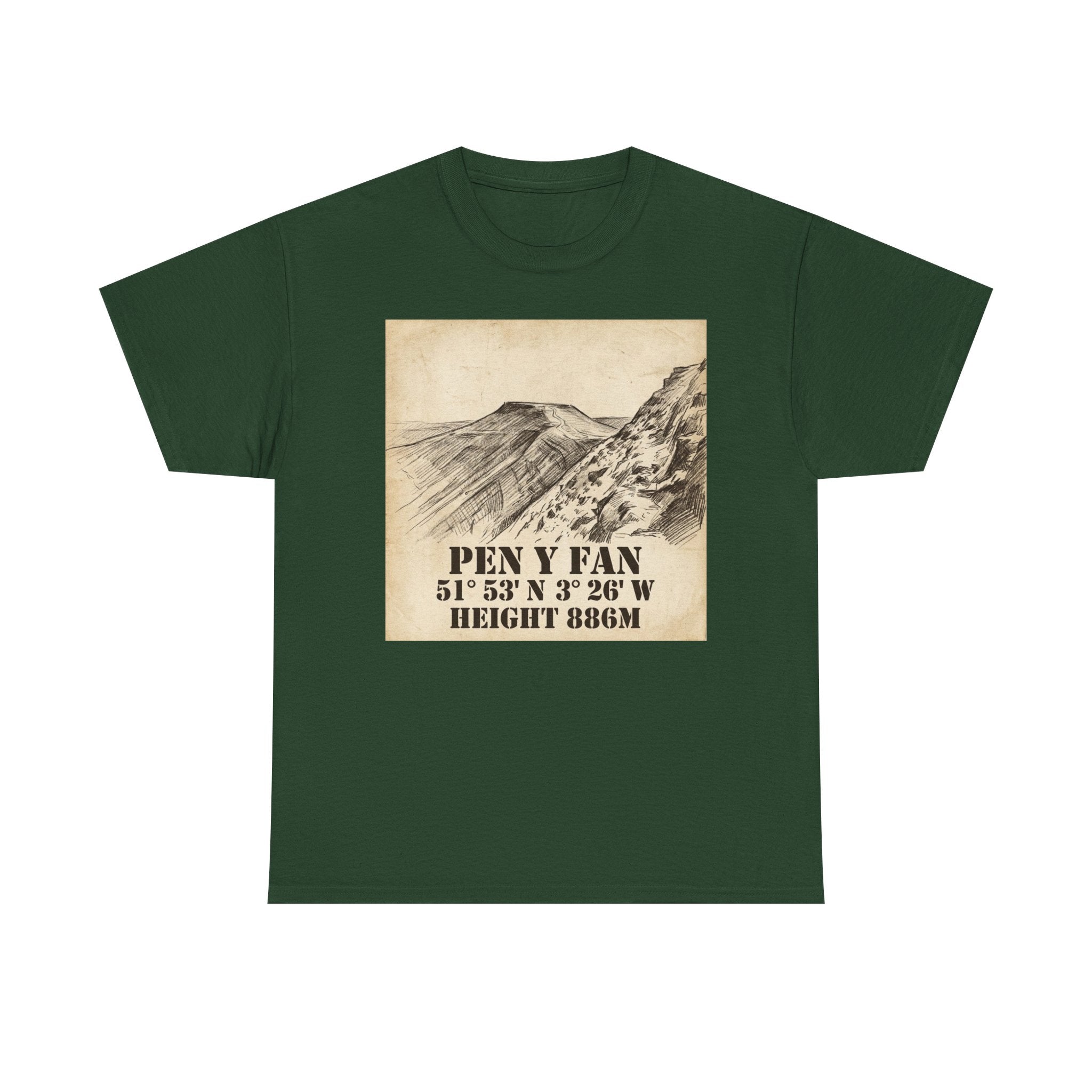 Pen y Fan T-Shirt - Brecon Beacons Vintage Coordinates & Elevation