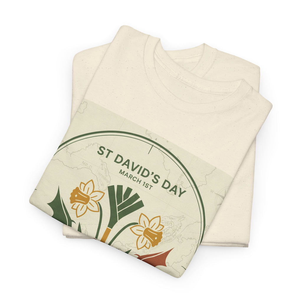 St. David's Day Floral Tee — Welsh Daffodil & Leek Celebration Shirt