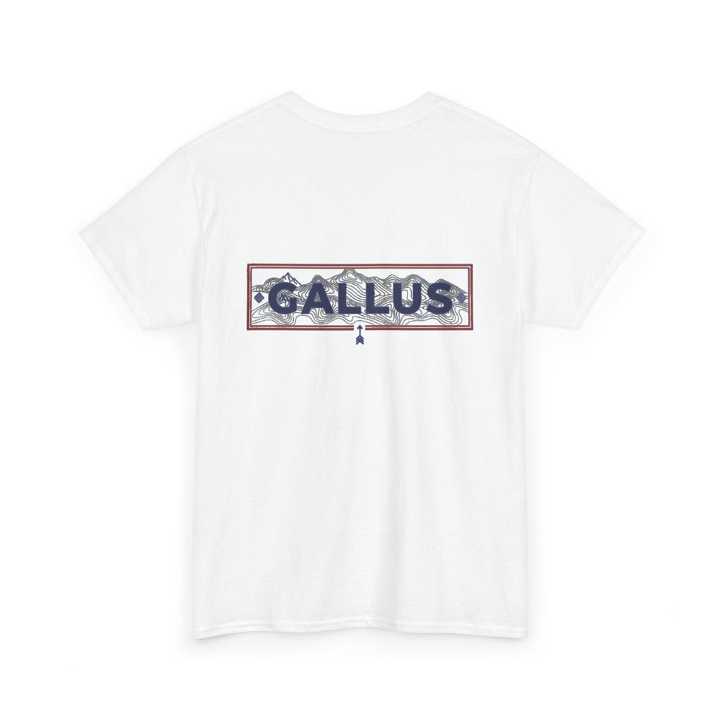 Gallus Logo T-Shirt — Minimal Retro Chest & Back Graphic Tee