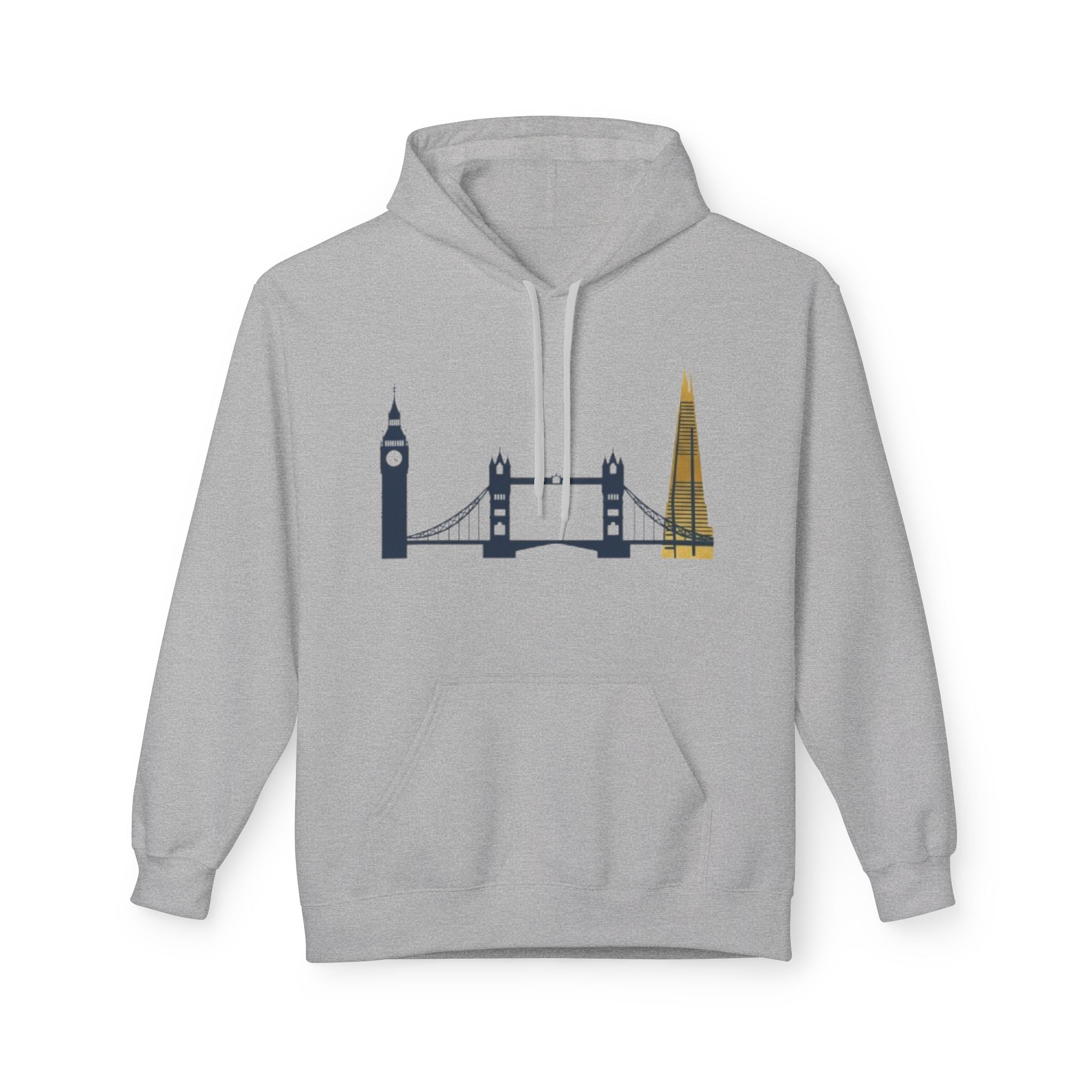 London Skyline Hoodie — Minimal Big Ben, Tower Bridge & The Shard Travel Sweatshirt