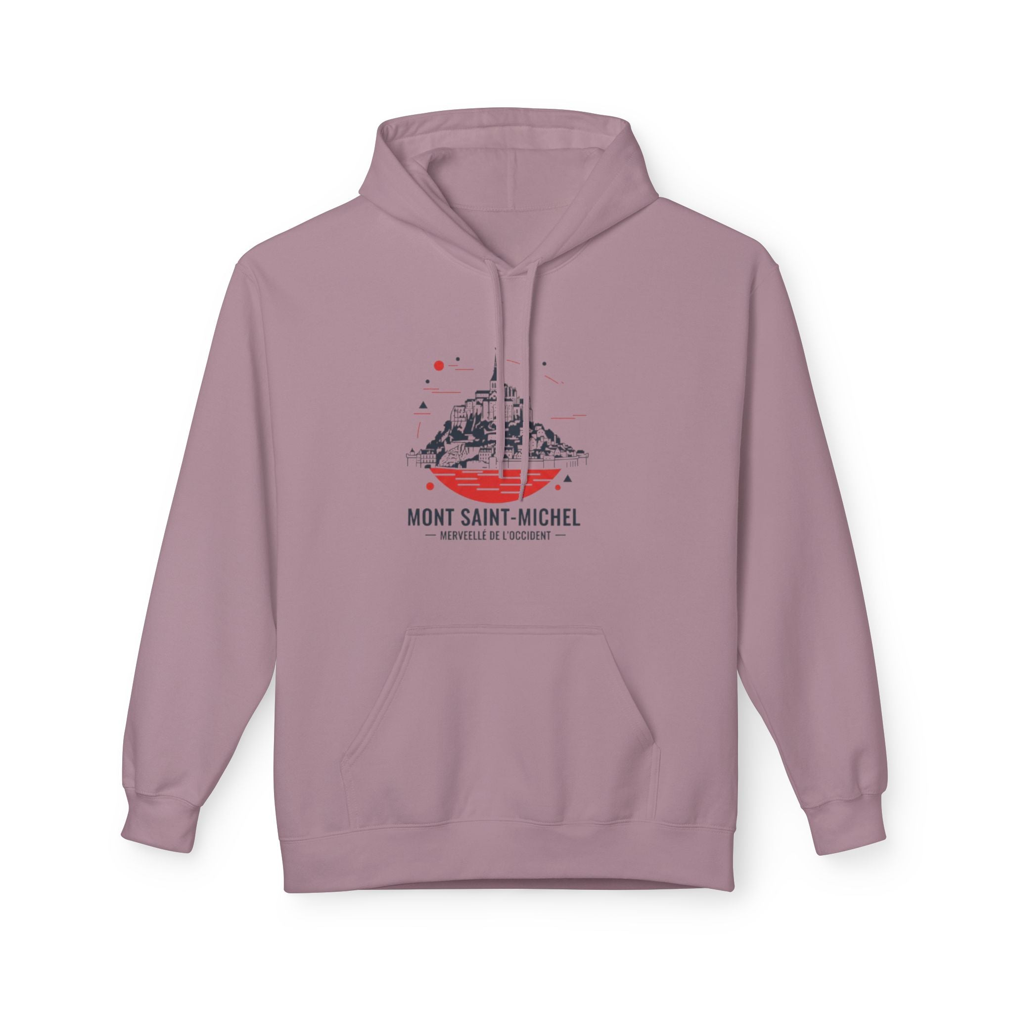 Mont Saint-Michel Graphic Hoodie — French Landmark Travel Sweatshirt