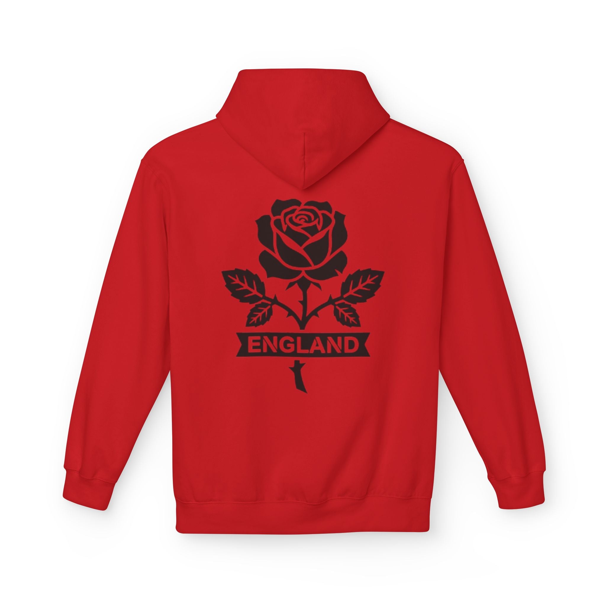 England Rose Hoodie – Vintage Floral Emblem Pullover