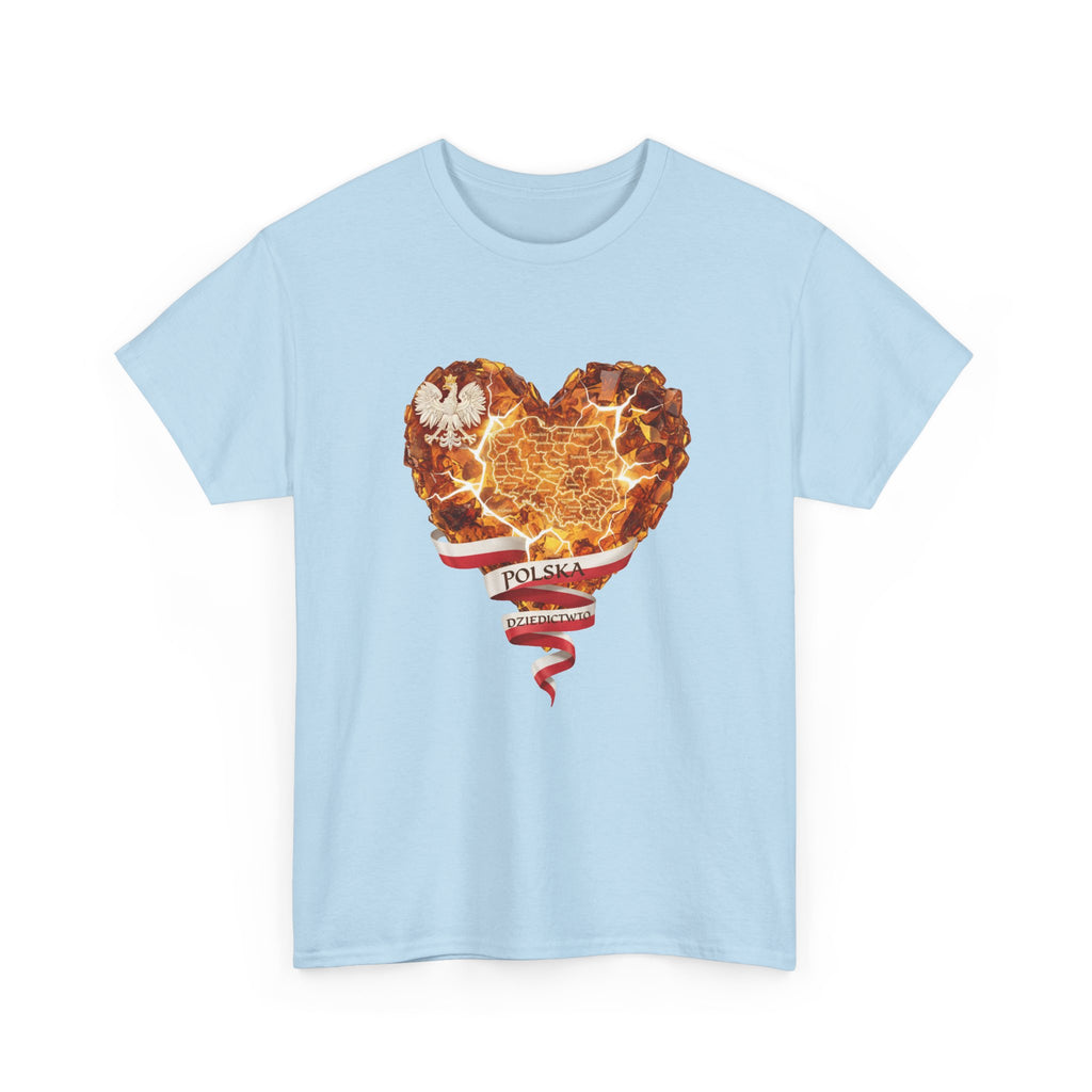 Polish Pride Heart Flame Tee | Polska Heritage T-Shirt