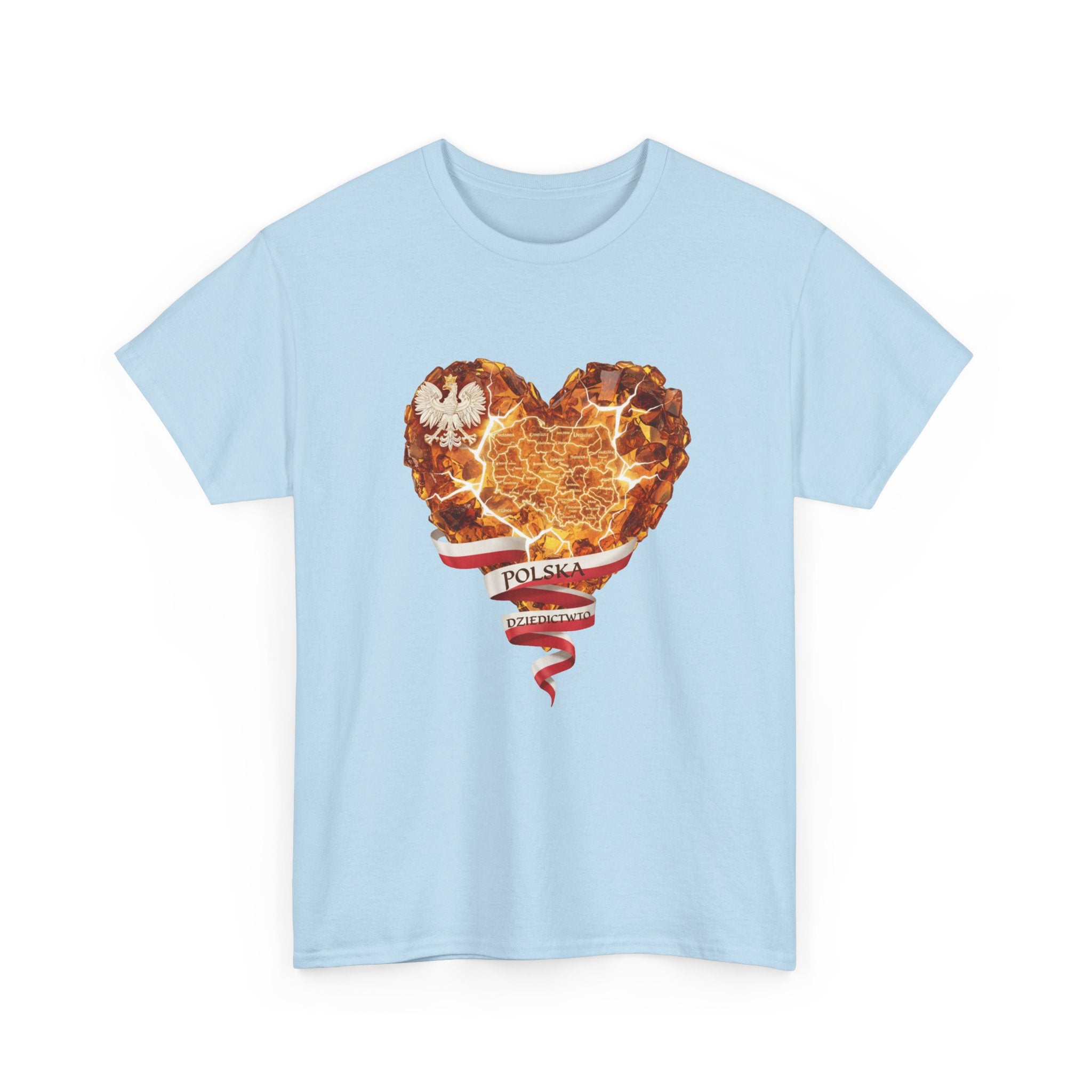 Polish Pride Heart Flame Tee | Polska Heritage T-Shirt