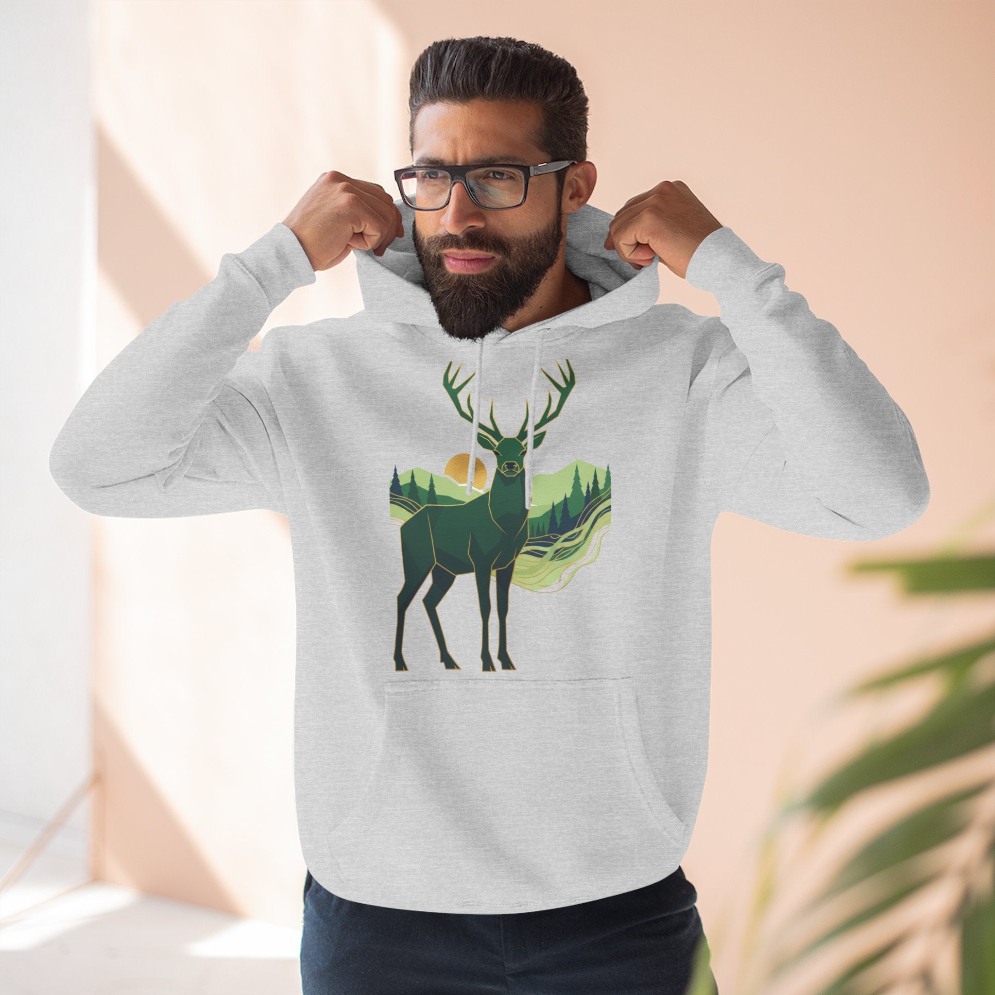 Highland Stag Heritage Hoodie — British Countryside Graphic