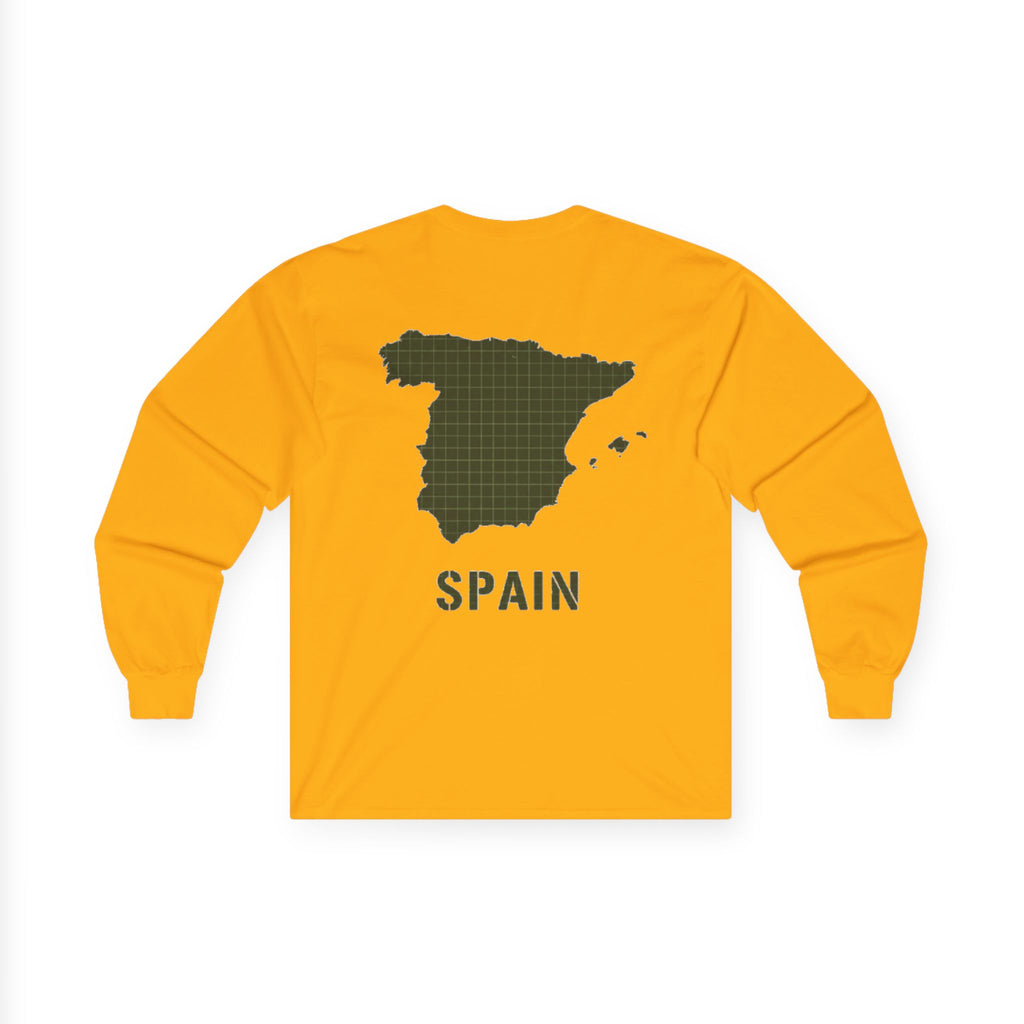 Spain Map Long Sleeve Tee — Gallus Logo Travel Shirt