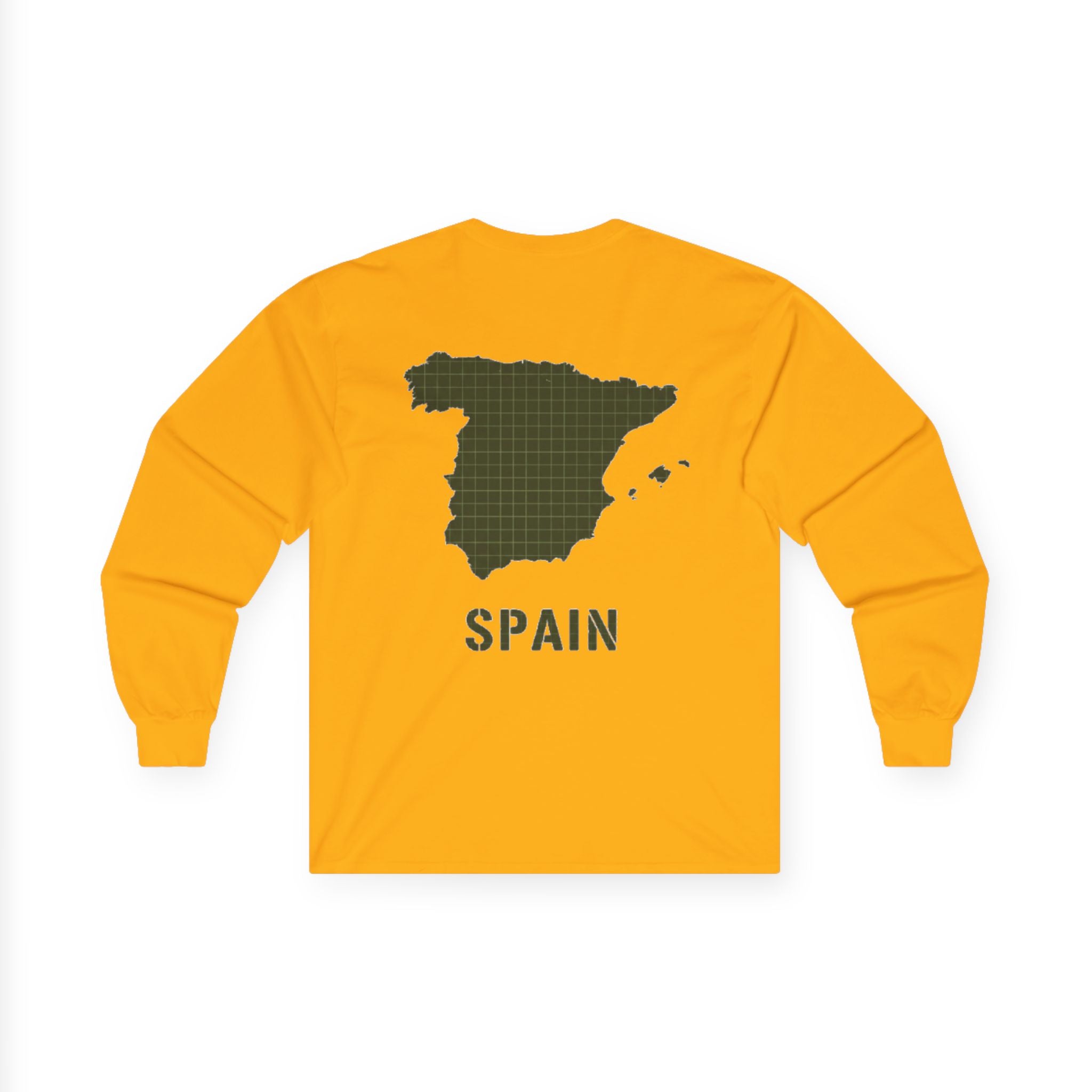 Spain Map Long Sleeve Tee — Gallus Logo Travel Shirt