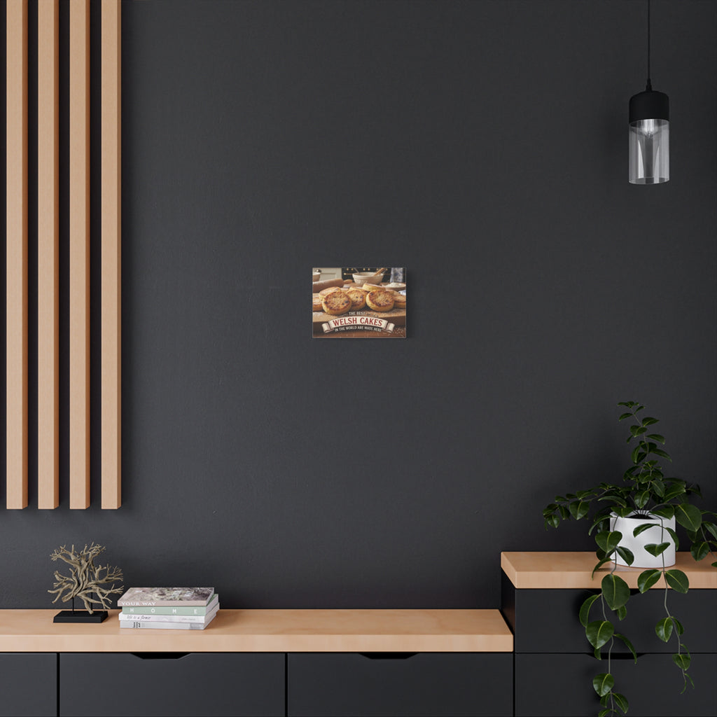 Welsh Cakes Canvas Wall Art — "The Best Welsh Cakes in the World Are Made Here" Kitchen Decor