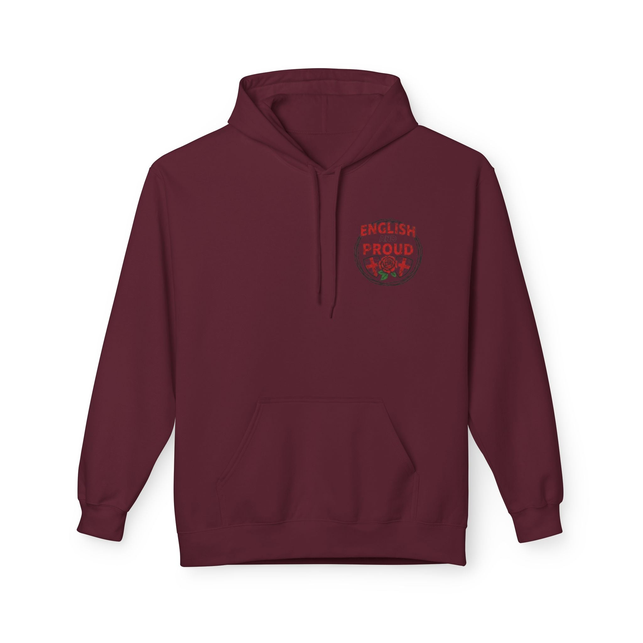 England Rose Hoodie – Vintage Floral Emblem Pullover