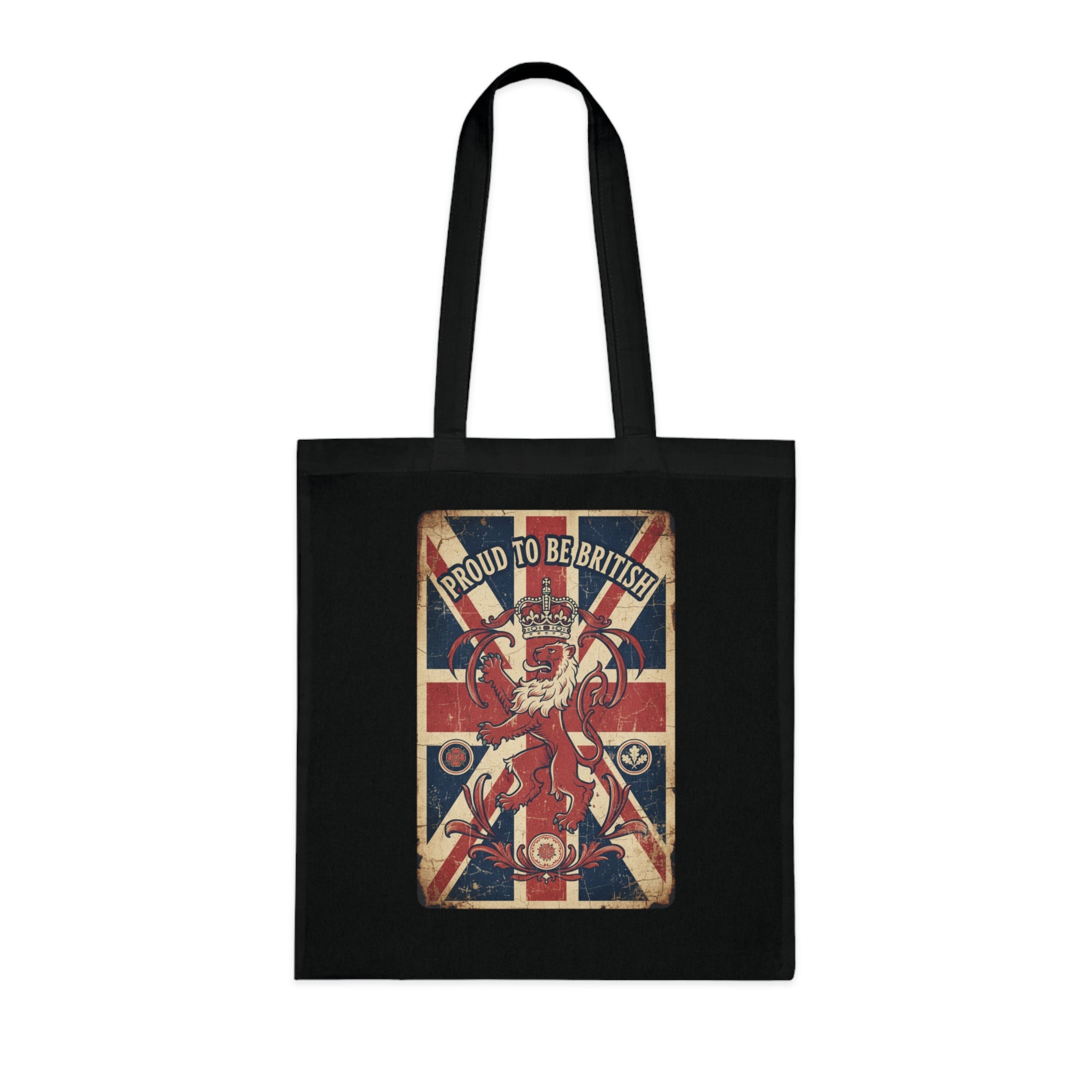 British Lion Union Jack Tote Bag — "Proud to be British" Cotton Shopper