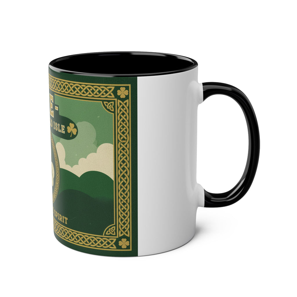 Éire The Emerald Isle Ceramic Coffee Mug — Discover the Spirit, Two-Tone 11oz