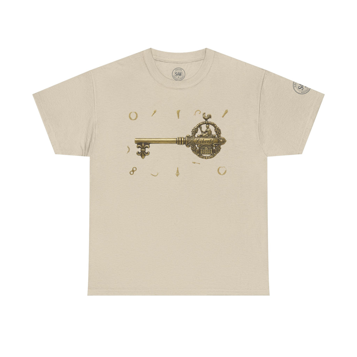 Bastille Key T-Shirt — French Revolution History Tee — product image 3