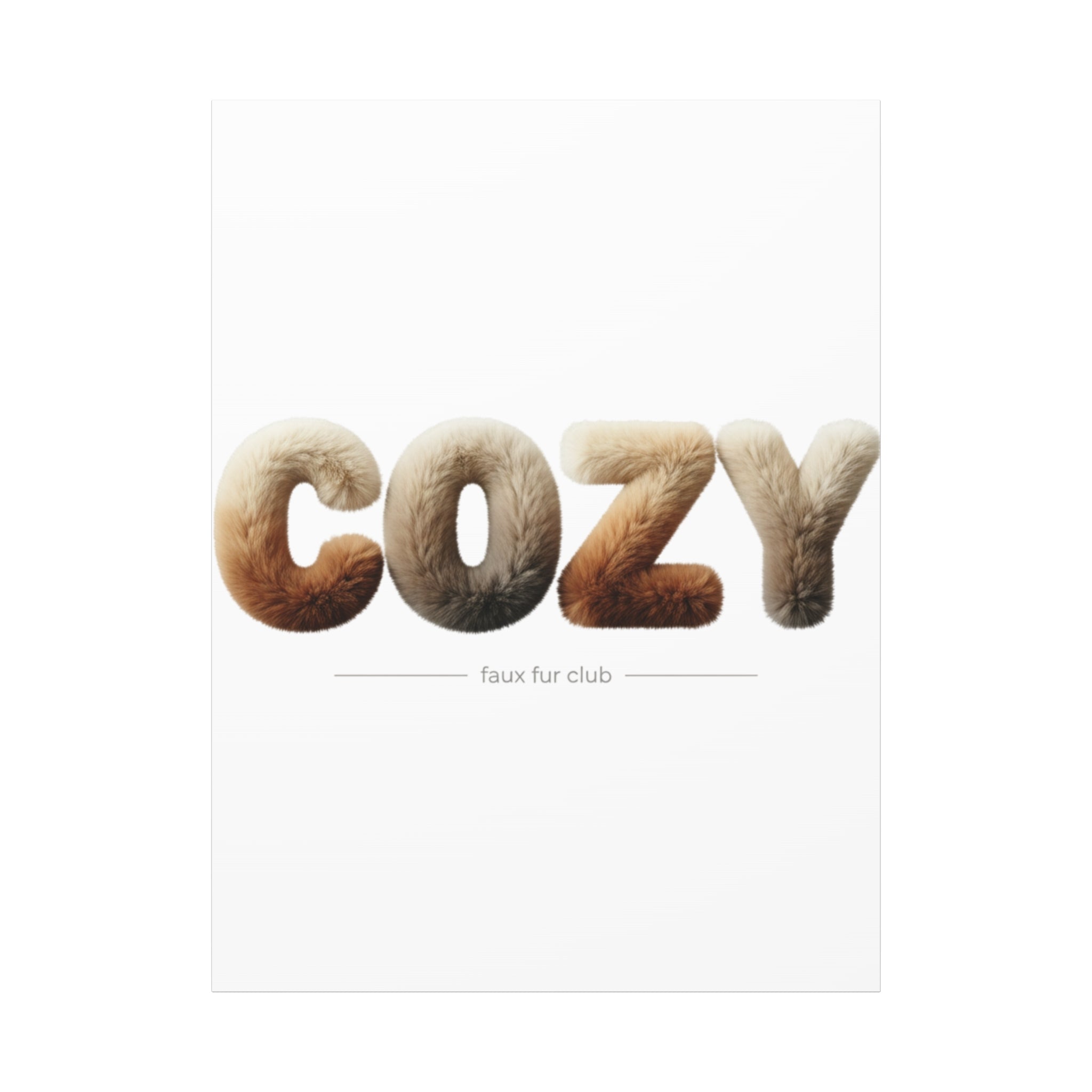 Cozy Faux-Fur Texture Canvas | Stretched Matte Wall Art