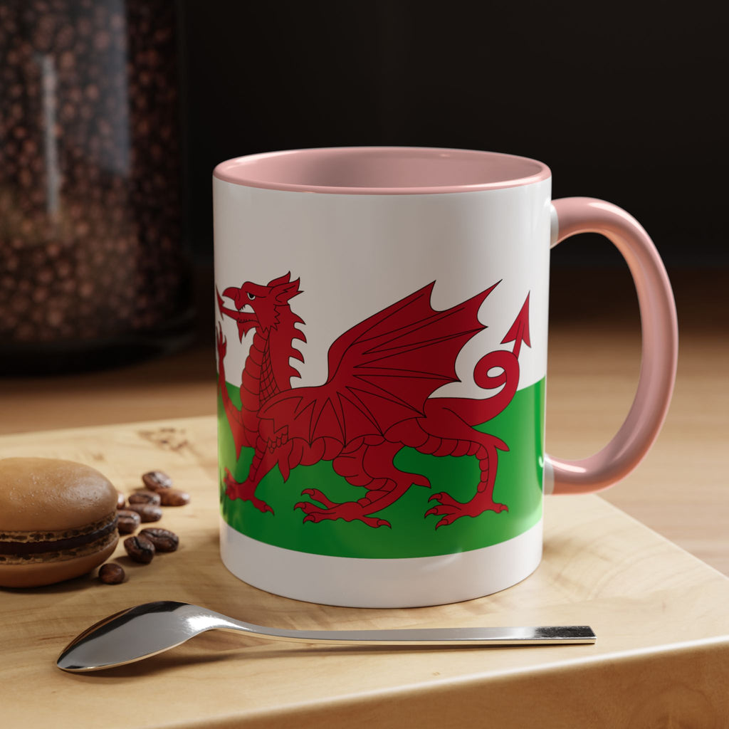 Wales Flag Accent Coffee Mug (11/15oz) – Red Welsh Dragon Tea & Coffee Cup