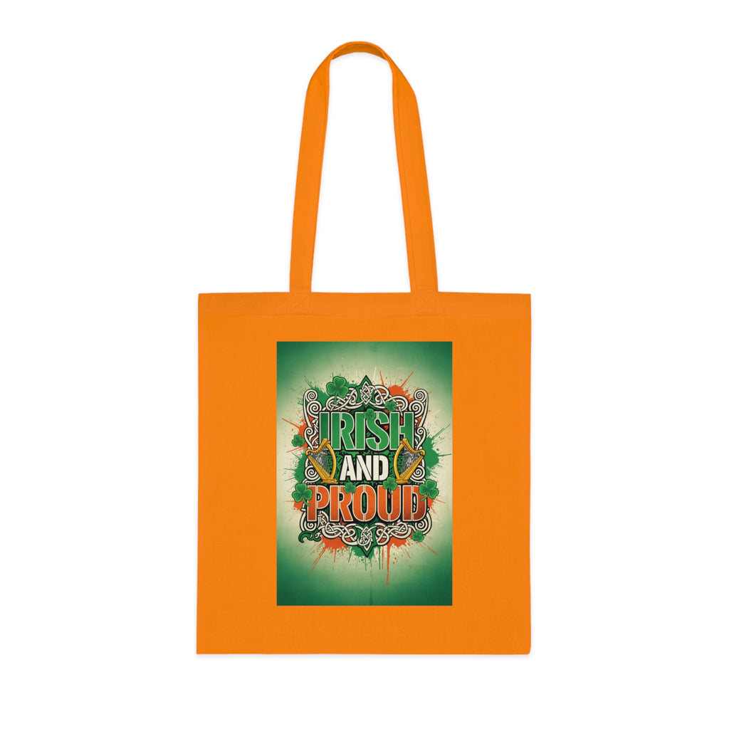 Irish and Proud Cotton Tote — St. Patrick’s Day Reusable Grocery & Festival Bag