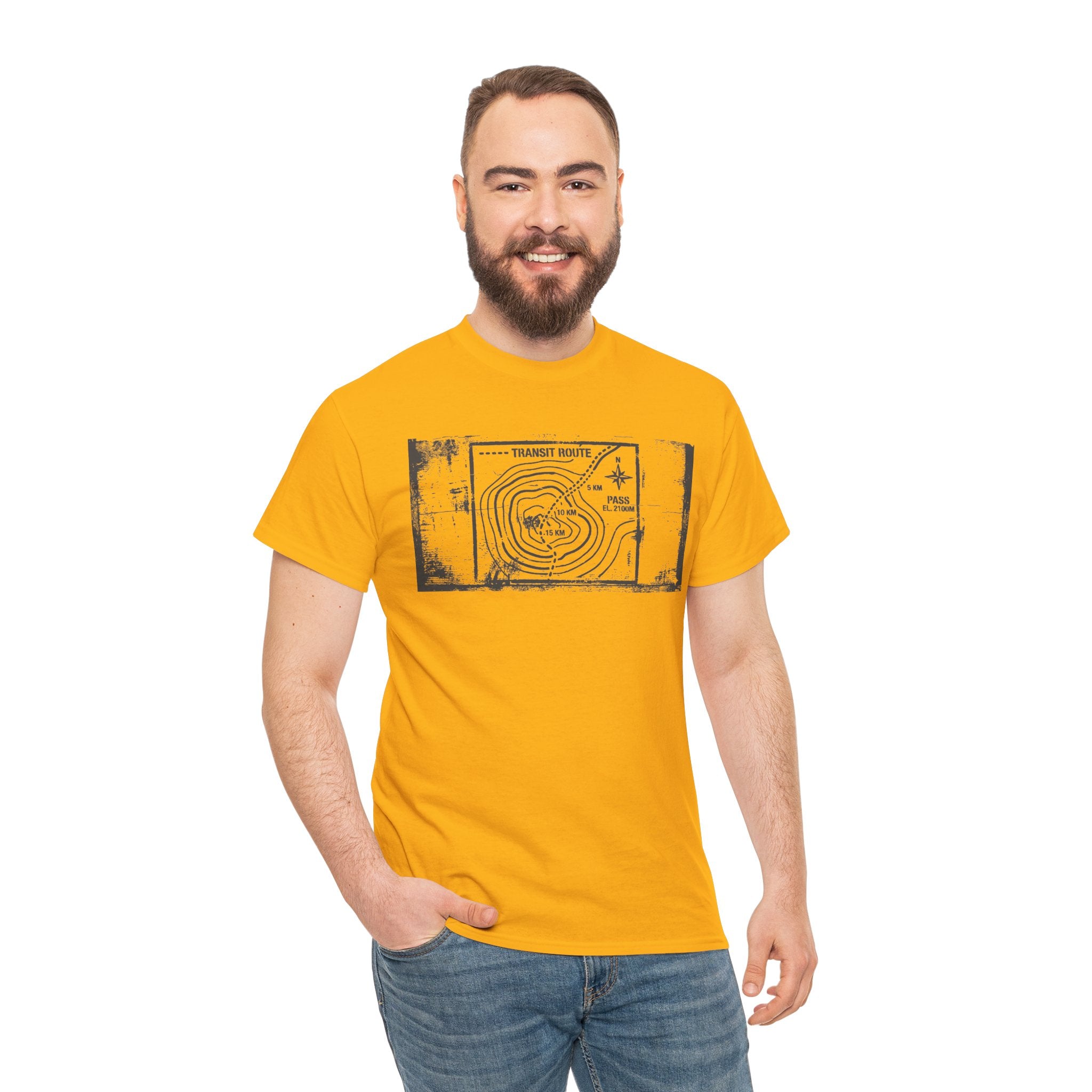 Retro Transit Route Adventure T-Shirt — Vintage Travel Map Graphic Tee