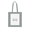 Proud to be French Cotton Tote Bag — French Flag Text Eco Market Tote
