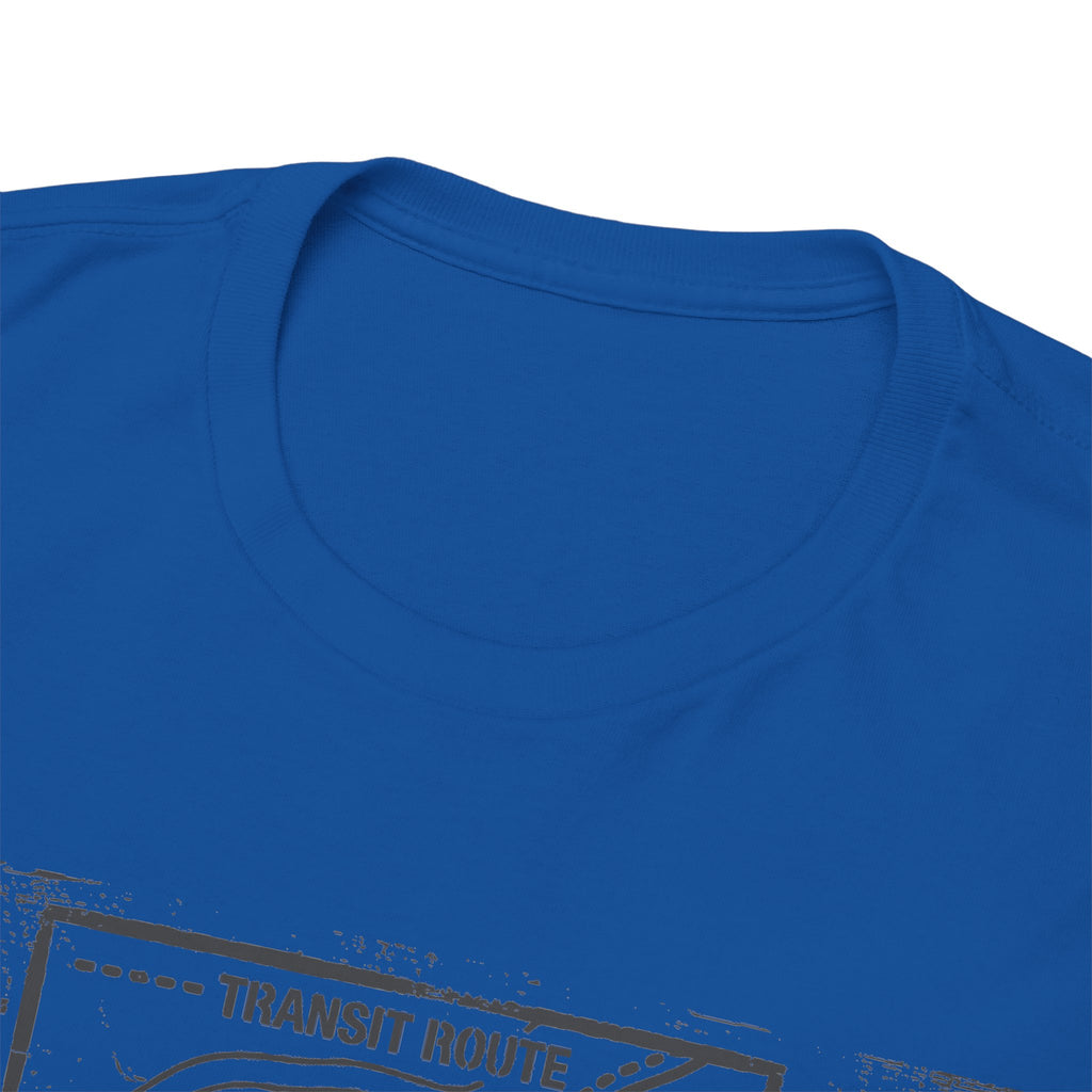 Retro Transit Route Adventure T-Shirt — Vintage Travel Map Graphic Tee