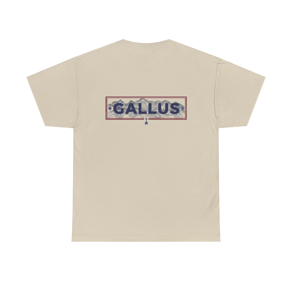 Gallus Logo T-Shirt — Minimal Retro Chest & Back Graphic Tee