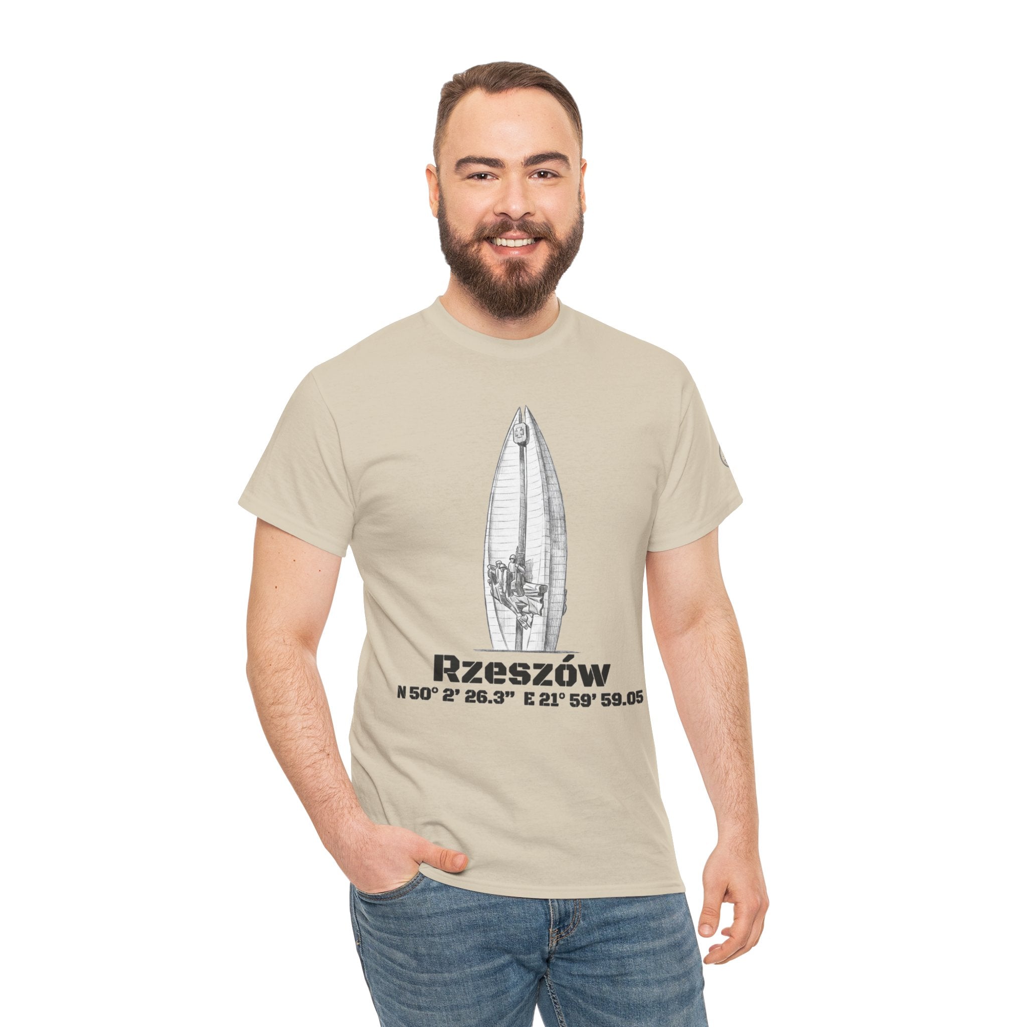 Rzeszów Coordinates T‑Shirt — City Landmark  Sketch Tee